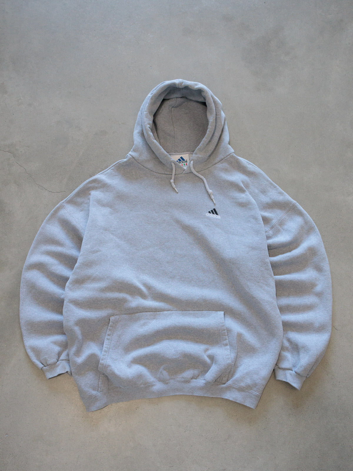 Vintage Grey Adidas Hoodie (2XL)