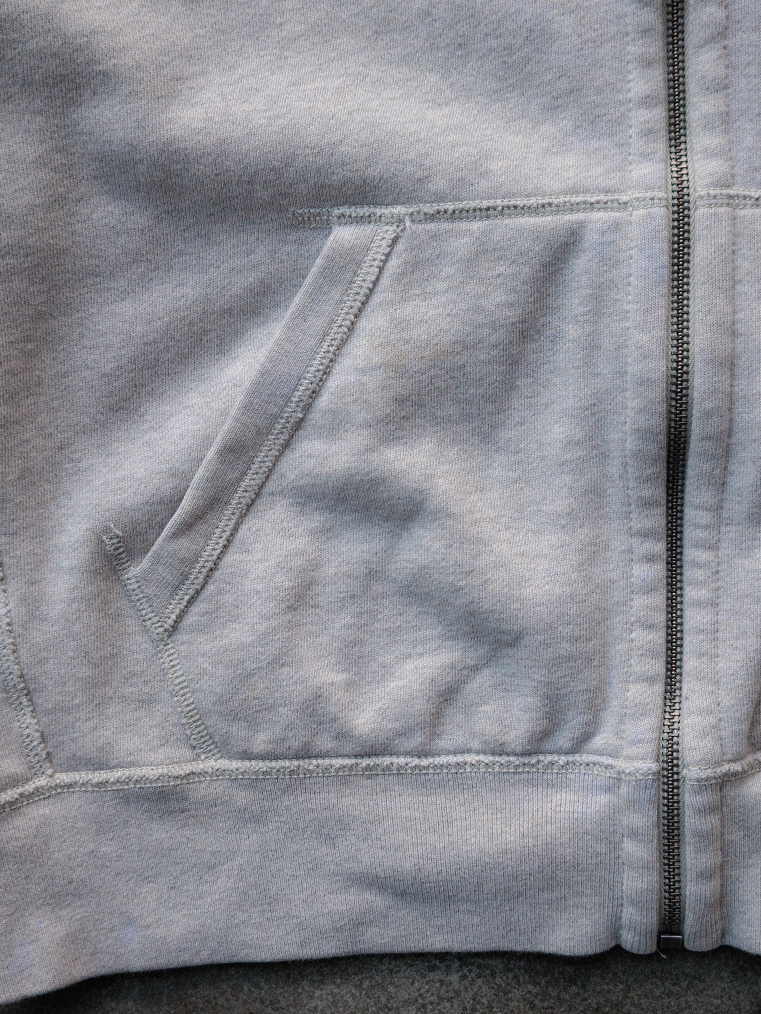 Vintage Grey Polo Ralph Lauren Zip Hoodie (-)
