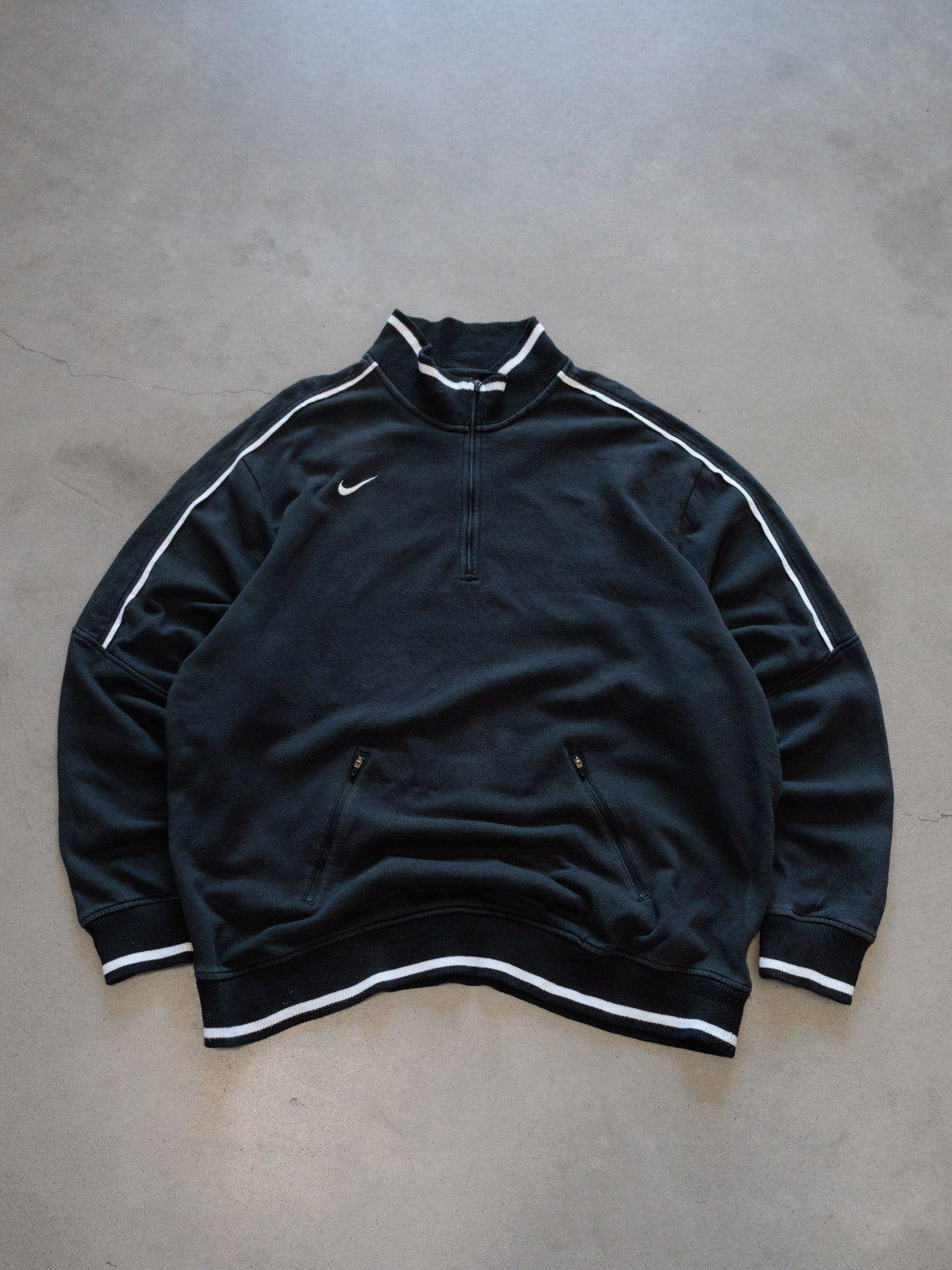 Vintage Black Nike Fleece Quarter Zip (3XL)