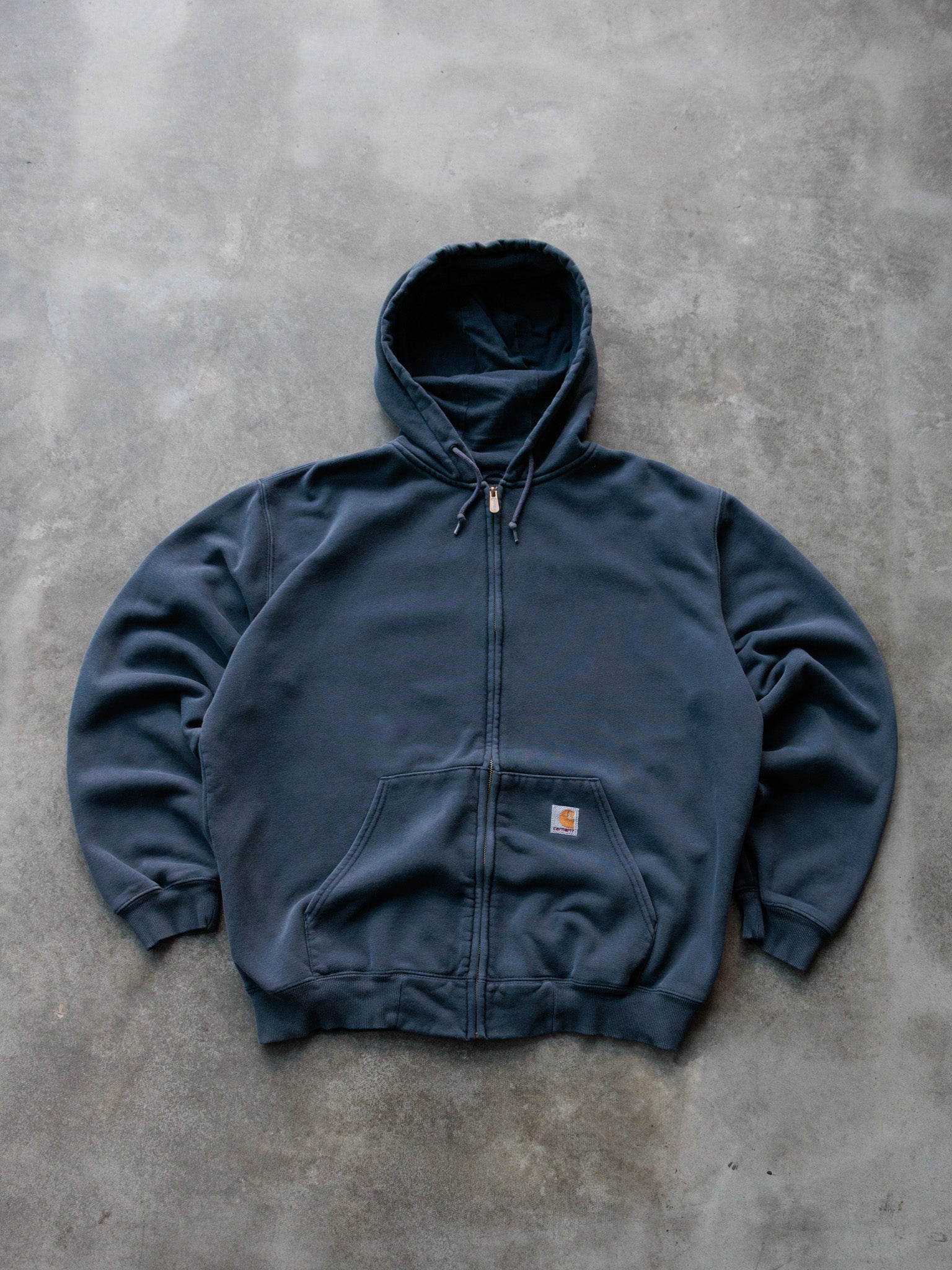 Vintage Navy Carhartt Zip Hoodie (L)