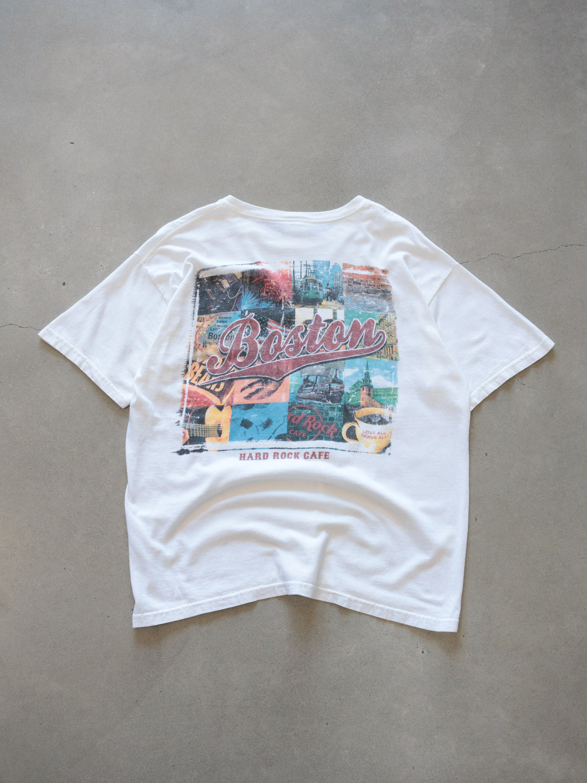 Vintage 00s White Hard Rock Cafe Boston Tee (-)