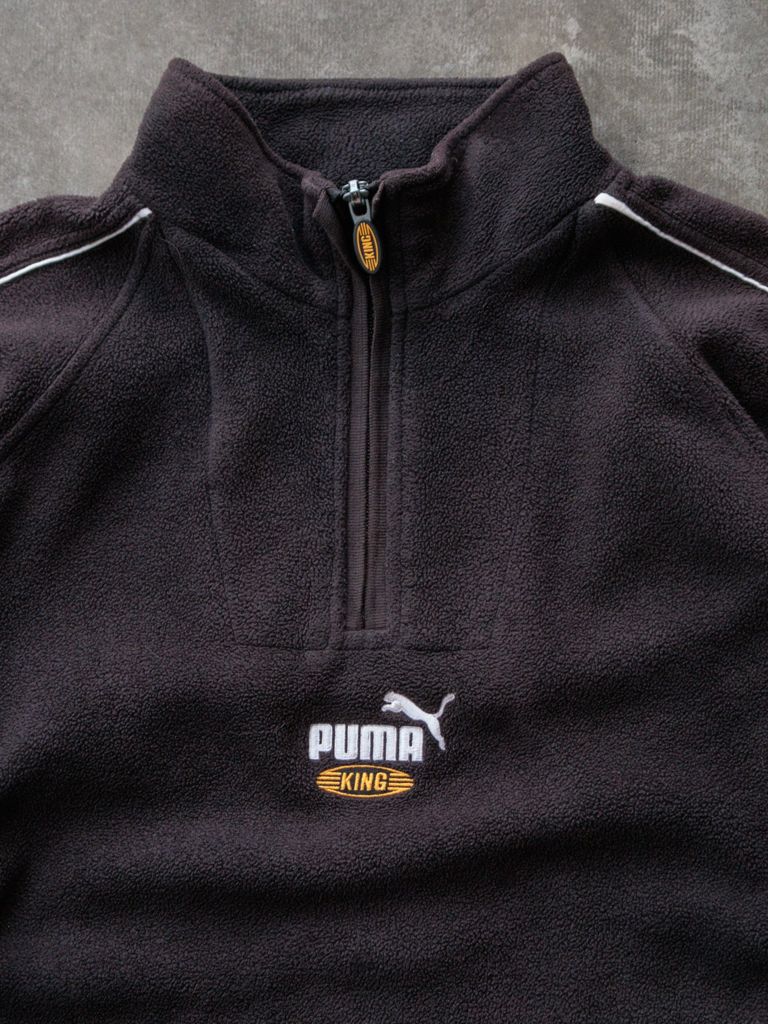 Vintage Black Puma King Fleece Quarter Zip (XL)