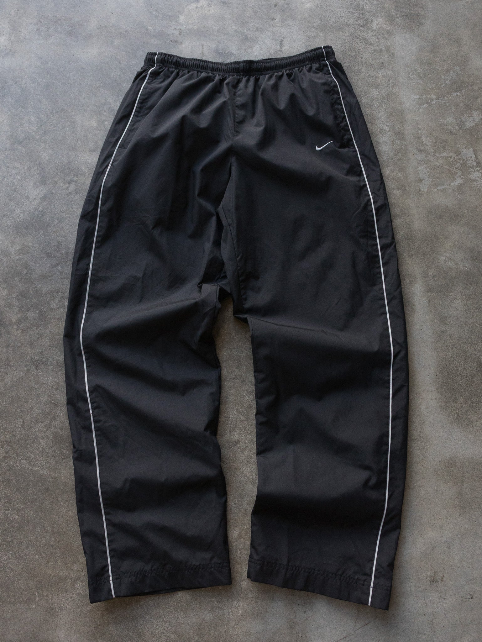 Vintage Black & White Nike Track Pants (L)