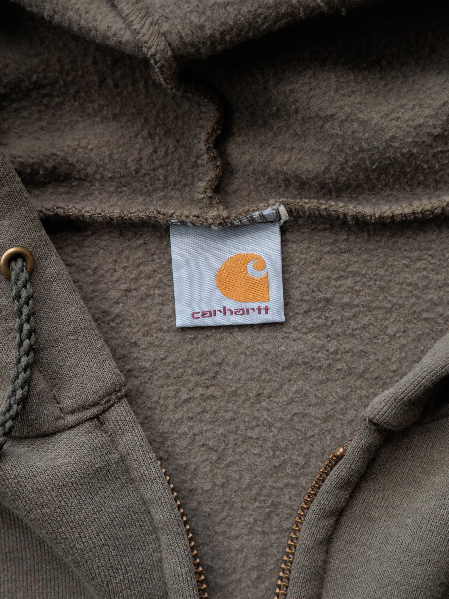 Vintage Green Carhartt Zip Hoodie (-)