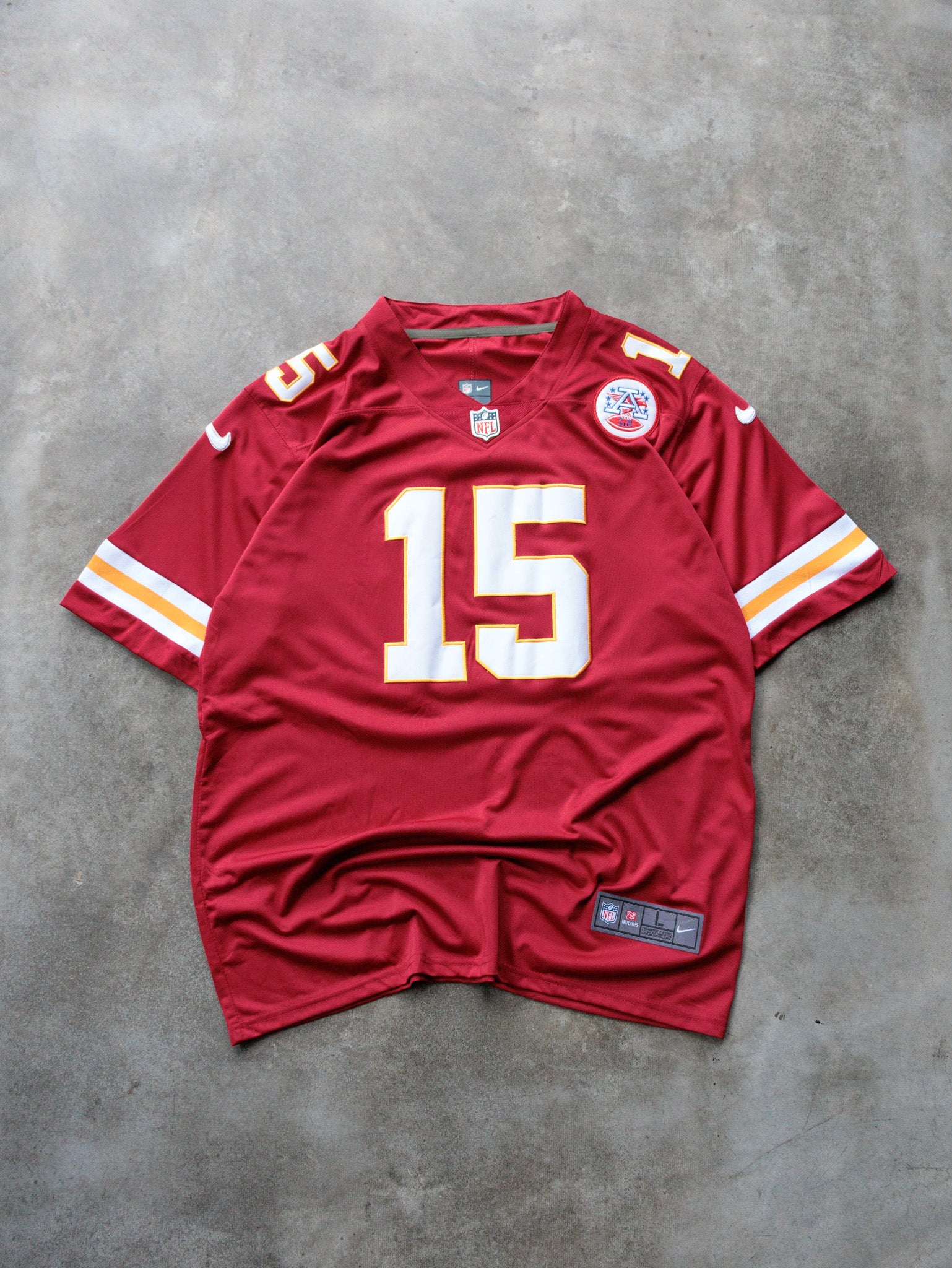 Red Nike Kansas City Chiefs Patrick Mahomes NFL Jersey (L)
