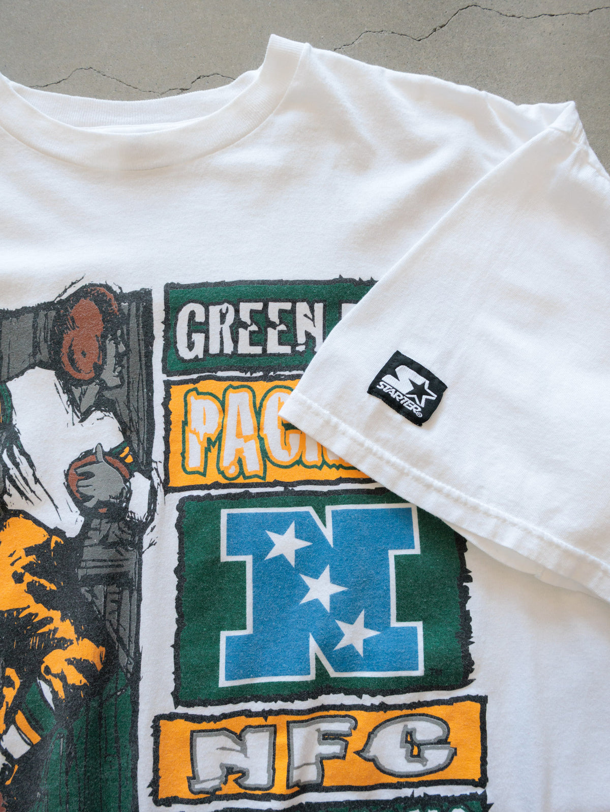 Vintage 1997 White Starter Green Bay Packers Tee (XL)