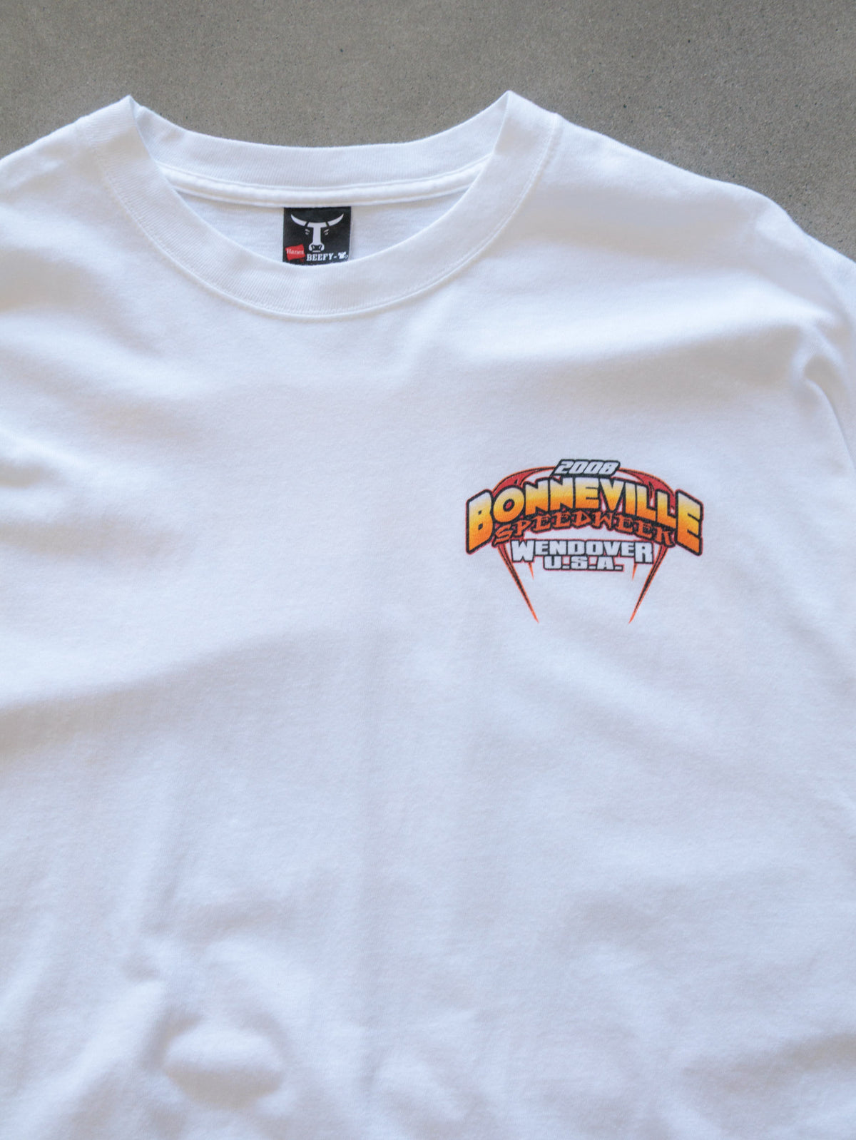Vintage 2008 White Bonneville Speedweek Tee (2XL)