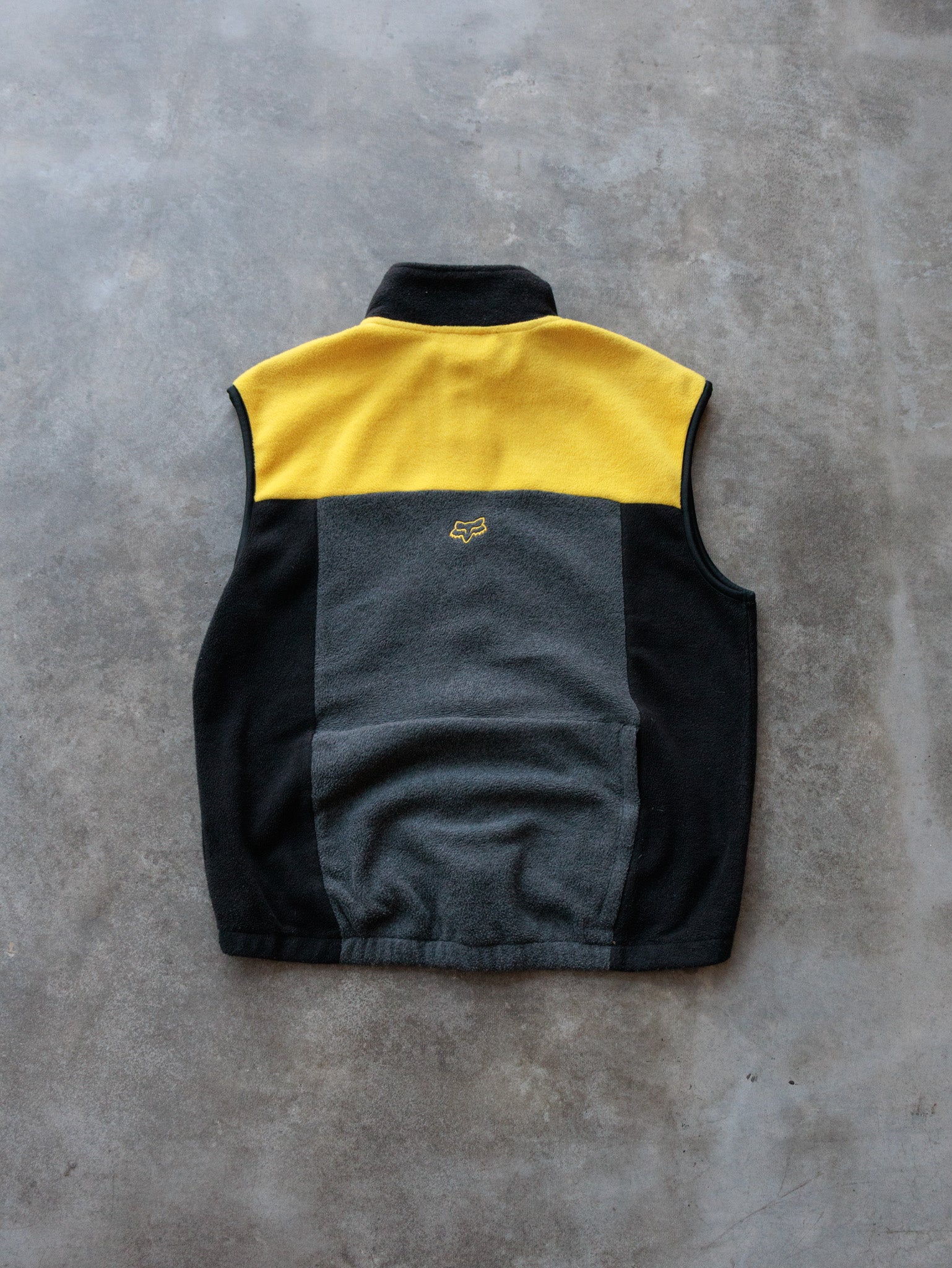 Vintage 90s Black Fox Colourblock Fleece Vest (XL)