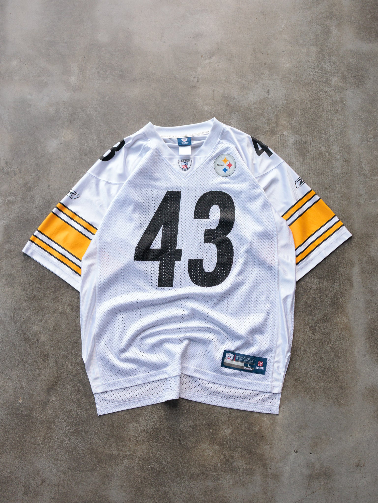 Vintage 00s Reebok Pittsburgh Steelers Troy Polamalu NFL Jersey (L)