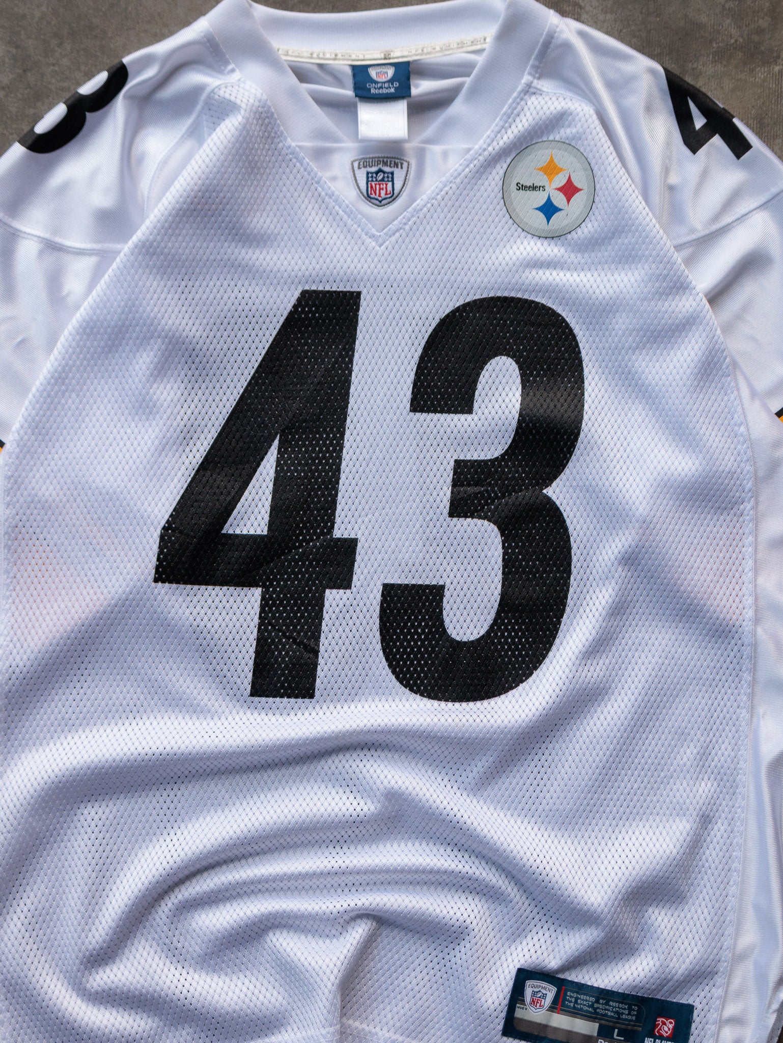 Vintage 00s Reebok Pittsburgh Steelers Troy Polamalu NFL Jersey (L)
