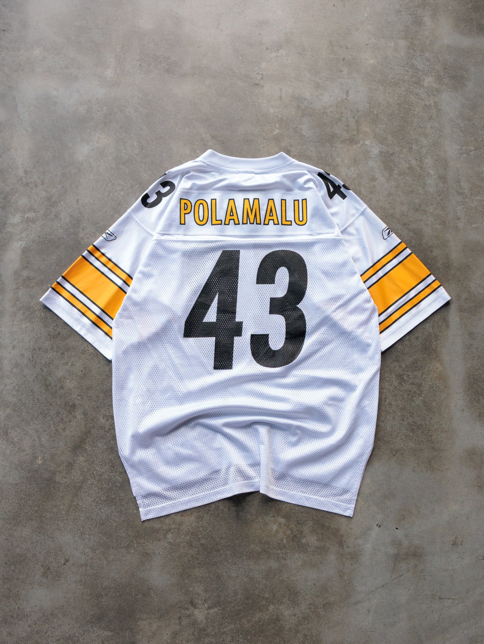 Vintage 00s Reebok Pittsburgh Steelers Troy Polamalu NFL Jersey (L)