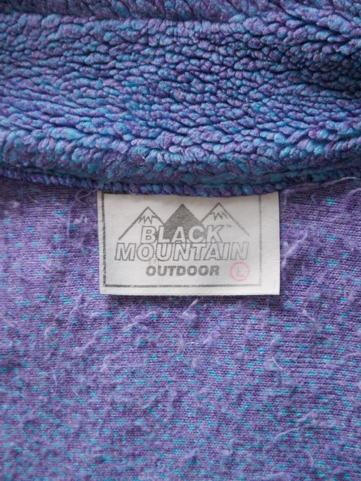 Vintage Purple Black Mountain Outdoor Moose Fleece Jacket (L)