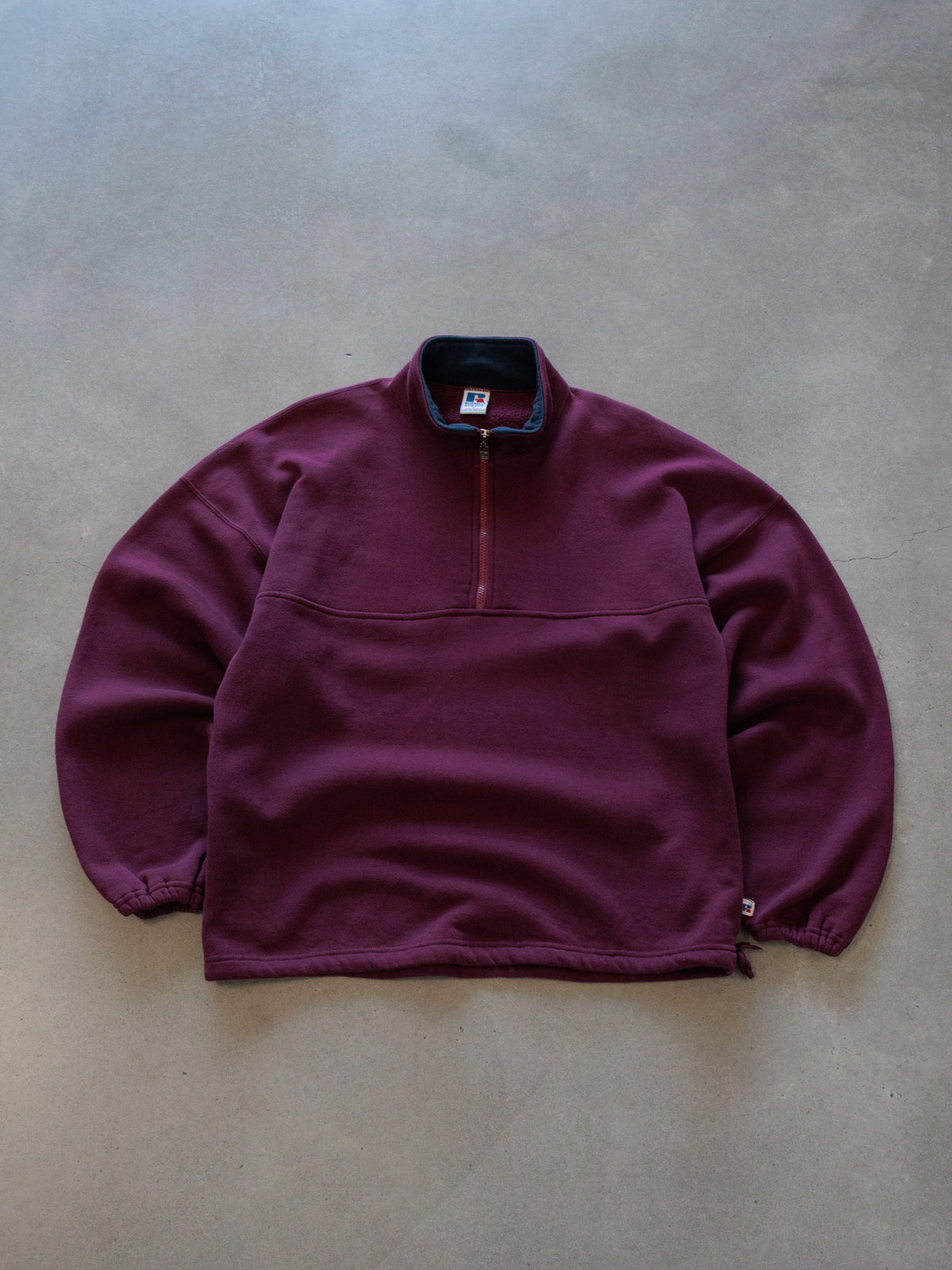Vintage 90s Red Russell Athletic Fleece Quarter Zip (L)