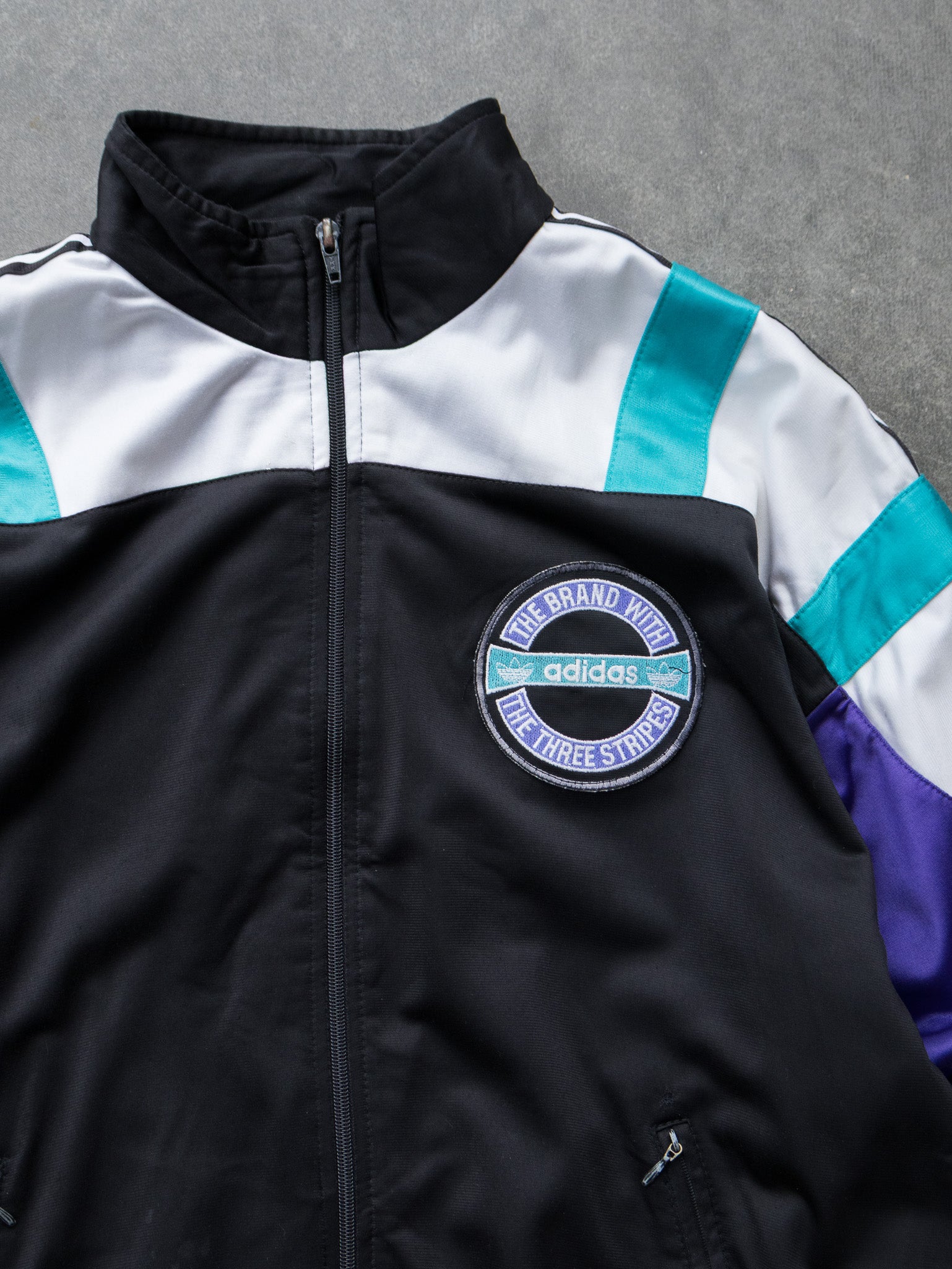 Vintage Black Adidas Colour Block Jacket (S)