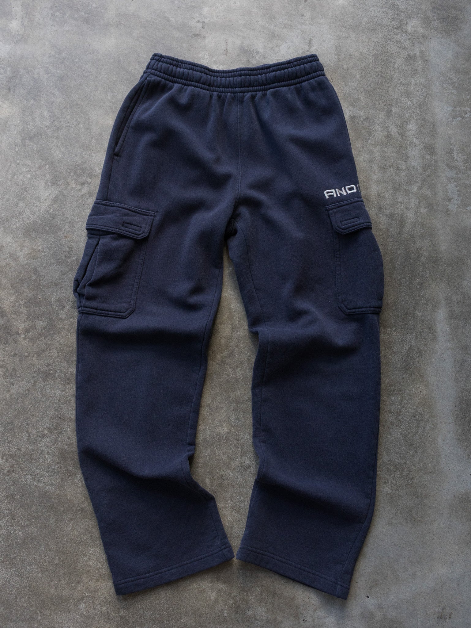 Vintage Navy AND1 Cargo Sweatpants (S)