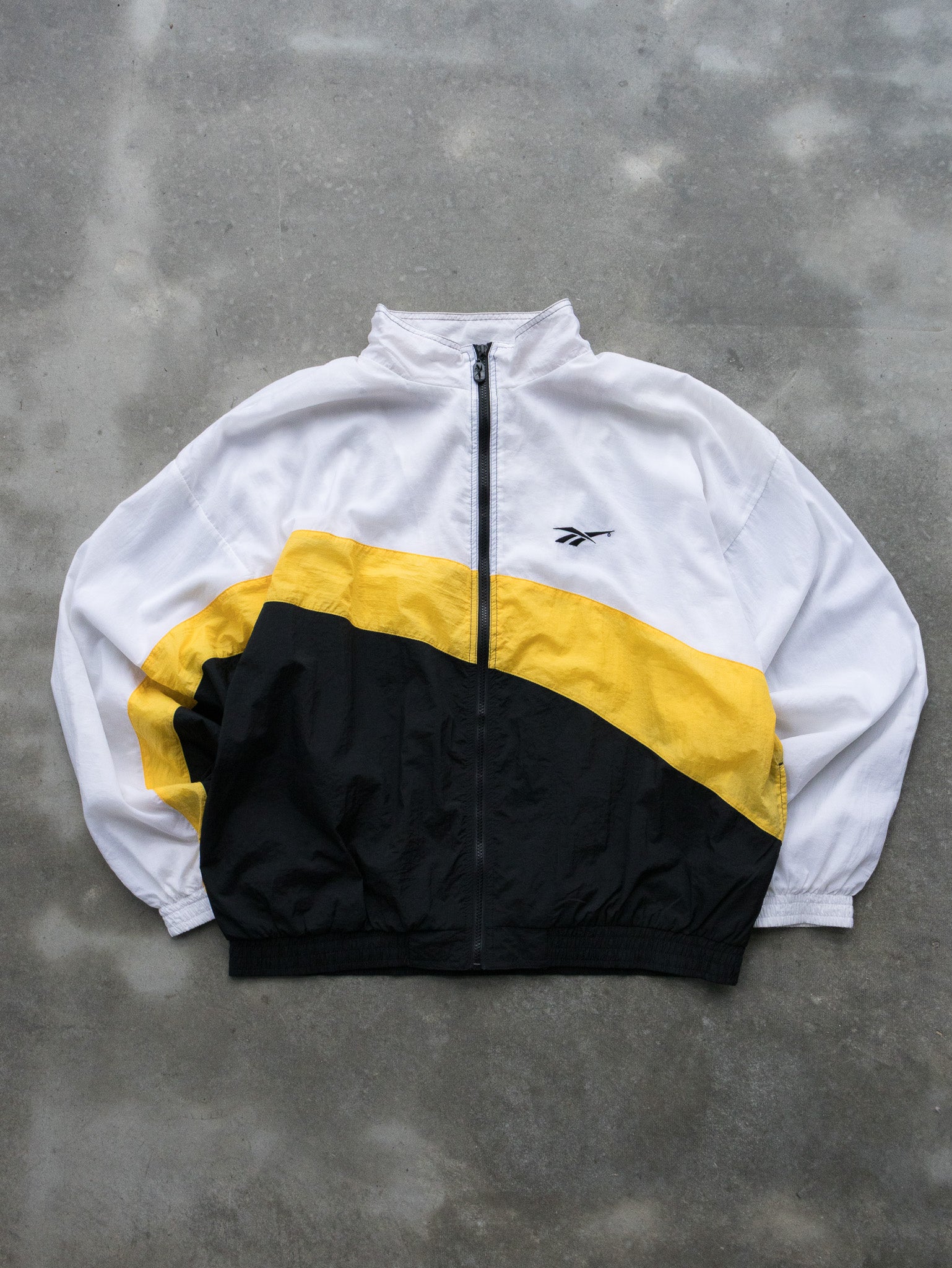 Vintage White Reebok Panelled Windbreaker (XL)