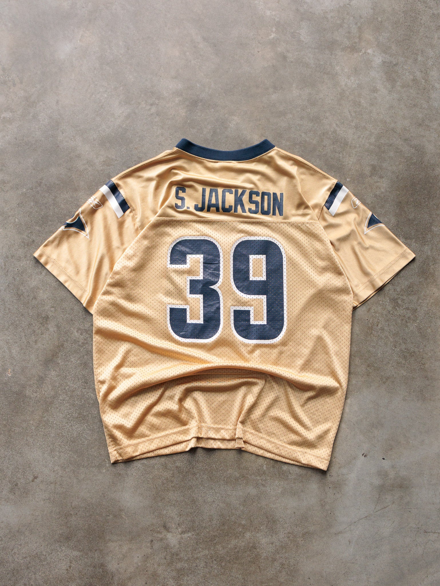 Vintage 00s Gold Reebok St. Louis Rams Steven Jackson NFL Jersey (18-20Y)