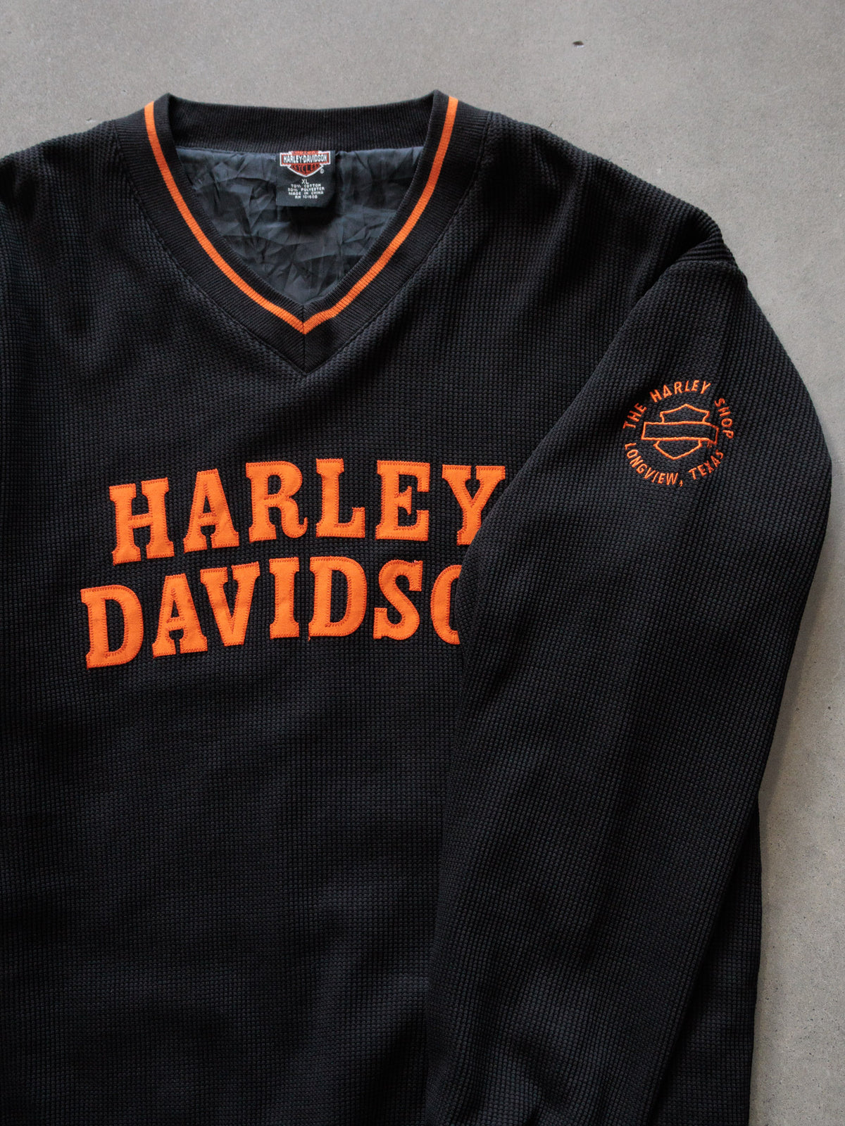 Vintage Black Harley-Davidson Longview Texas Knit Sweater (XL)