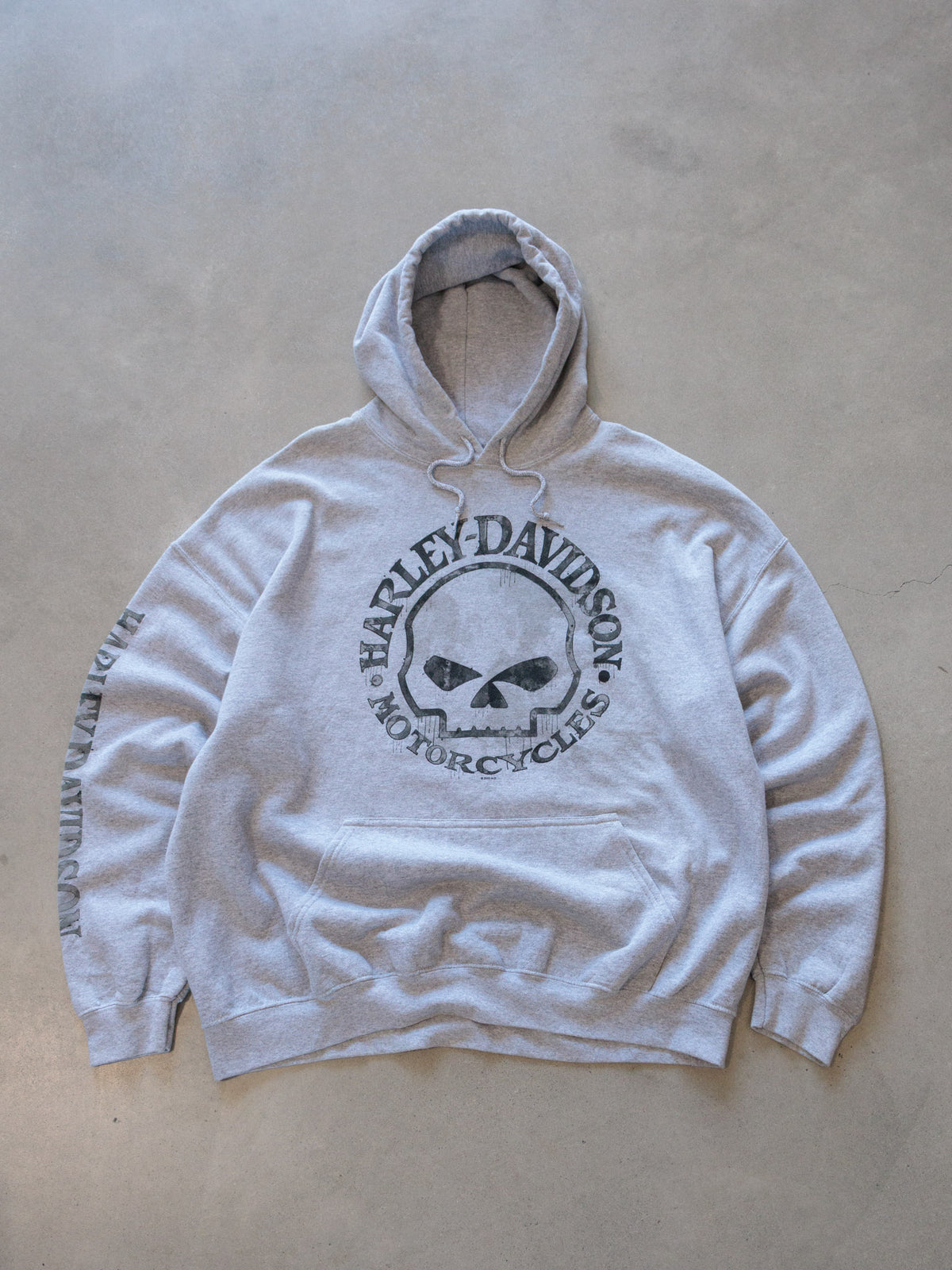 Grey Harley-Davidson Oconomowoc Wisconsin Hoodie (2XL)