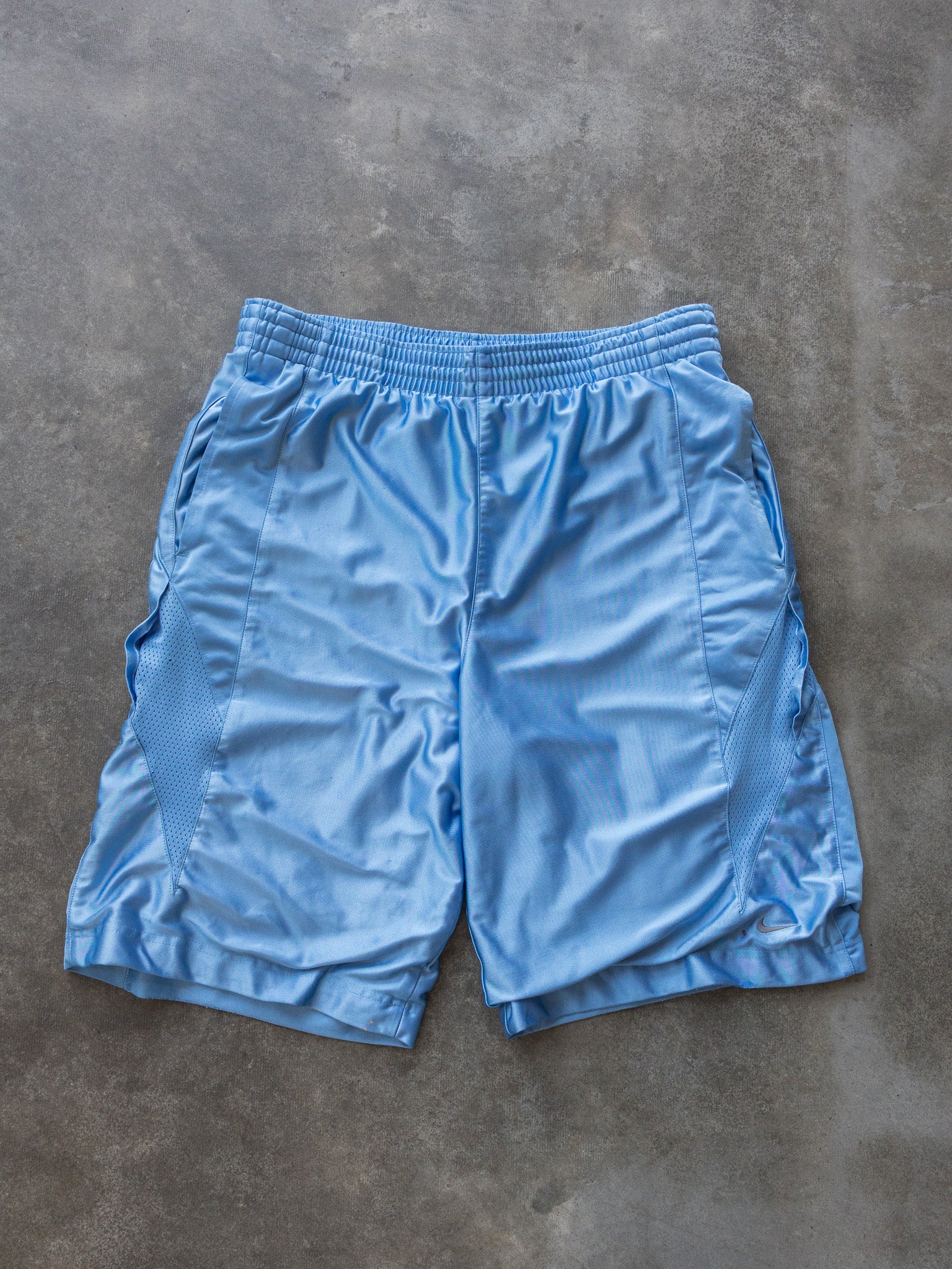 Vintage Light Blue Nike Basketball Shorts (M)