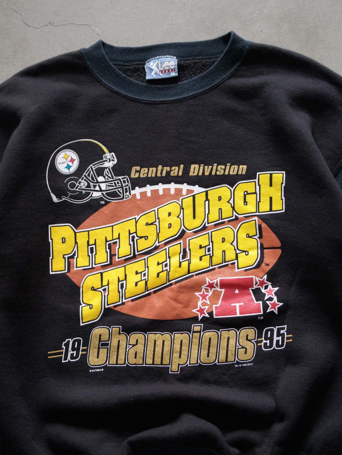 Vintage 1995 Black Lee Sport Pittsburgh Steelers Sweatshirt (L)