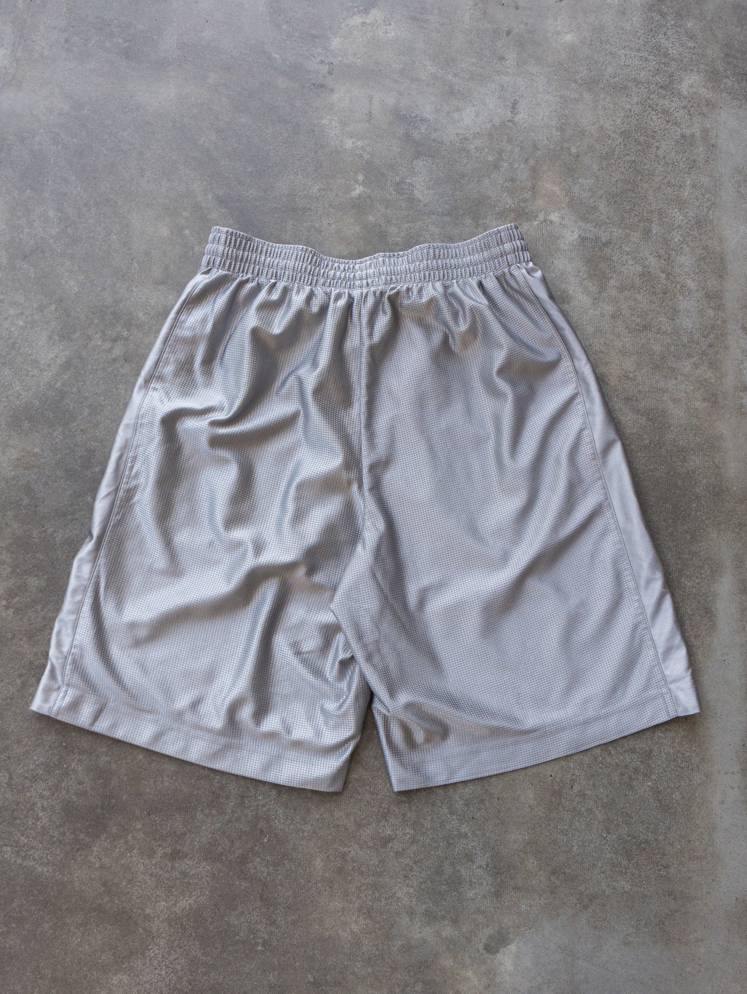 Vintage Silver Nike Basketball Shorts (M)