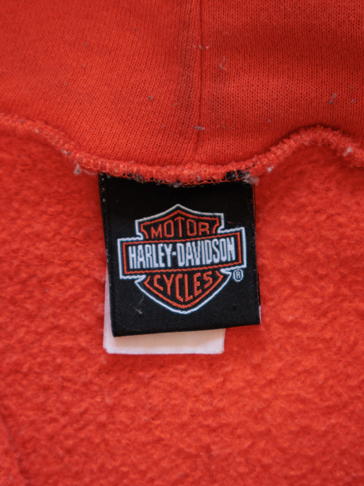 Vintage Orange Harley-Davidson of Rocklin California Full Zip Hoodie (-)