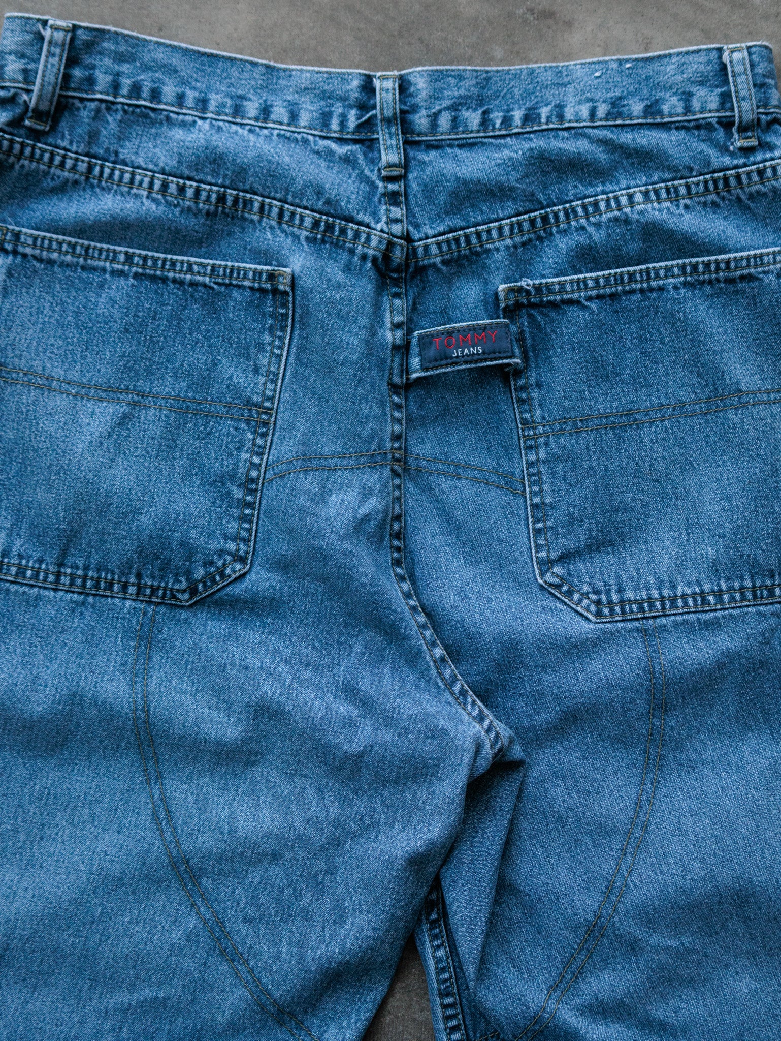Vintage 90s Blue Tommy Jeans Carpenter Pants (W36)