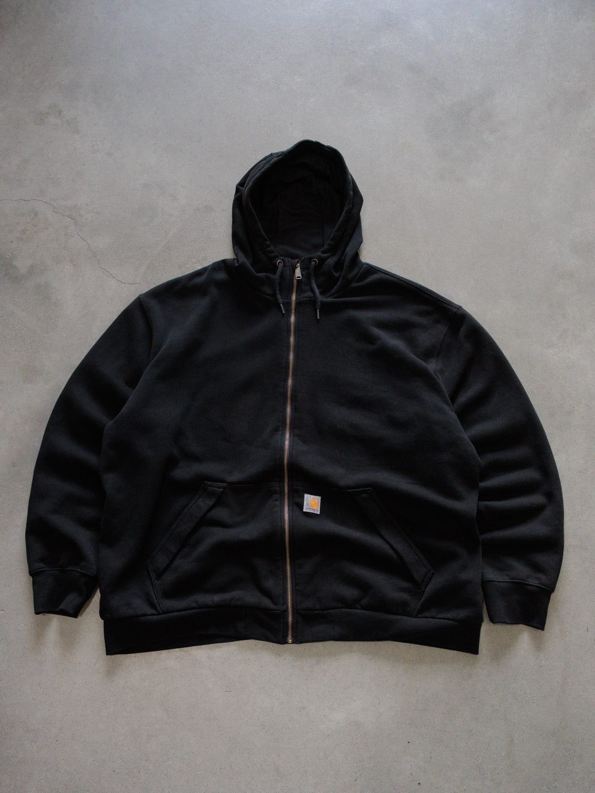 Vintage Black Carhartt Full Zip Hoodie (2XL)