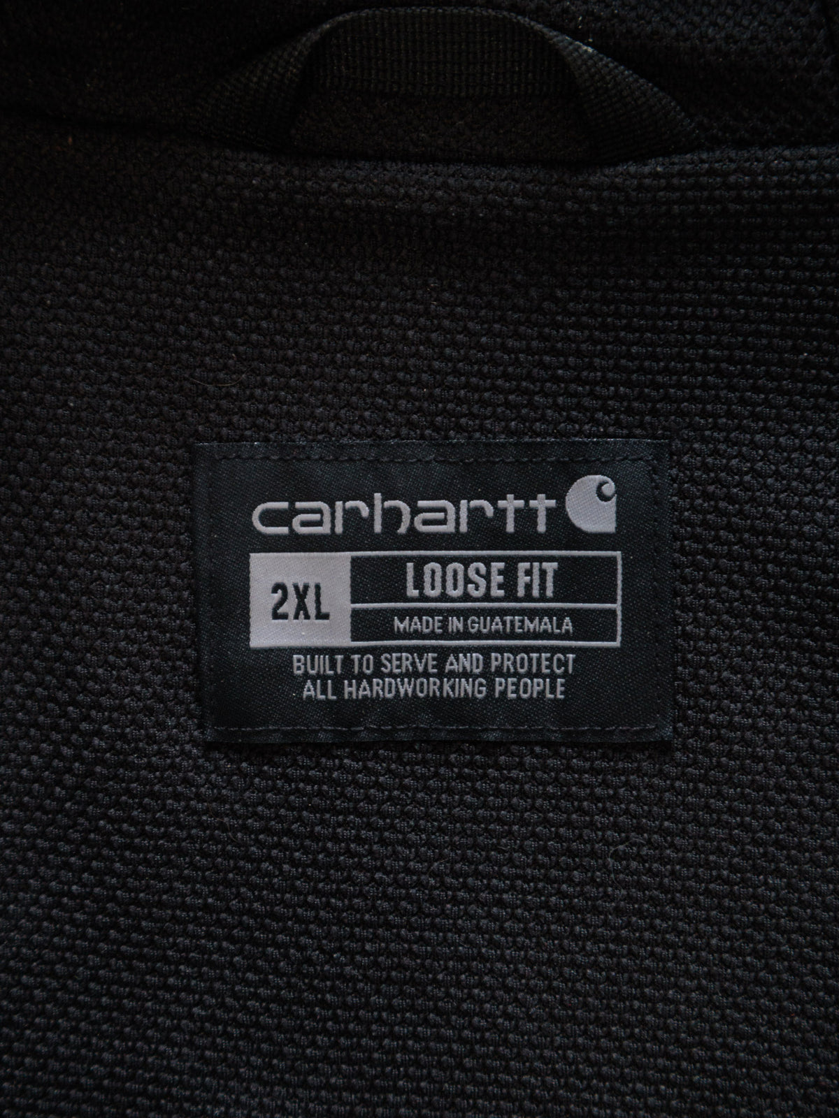 Vintage Black Carhartt Full Zip Hoodie (2XL)