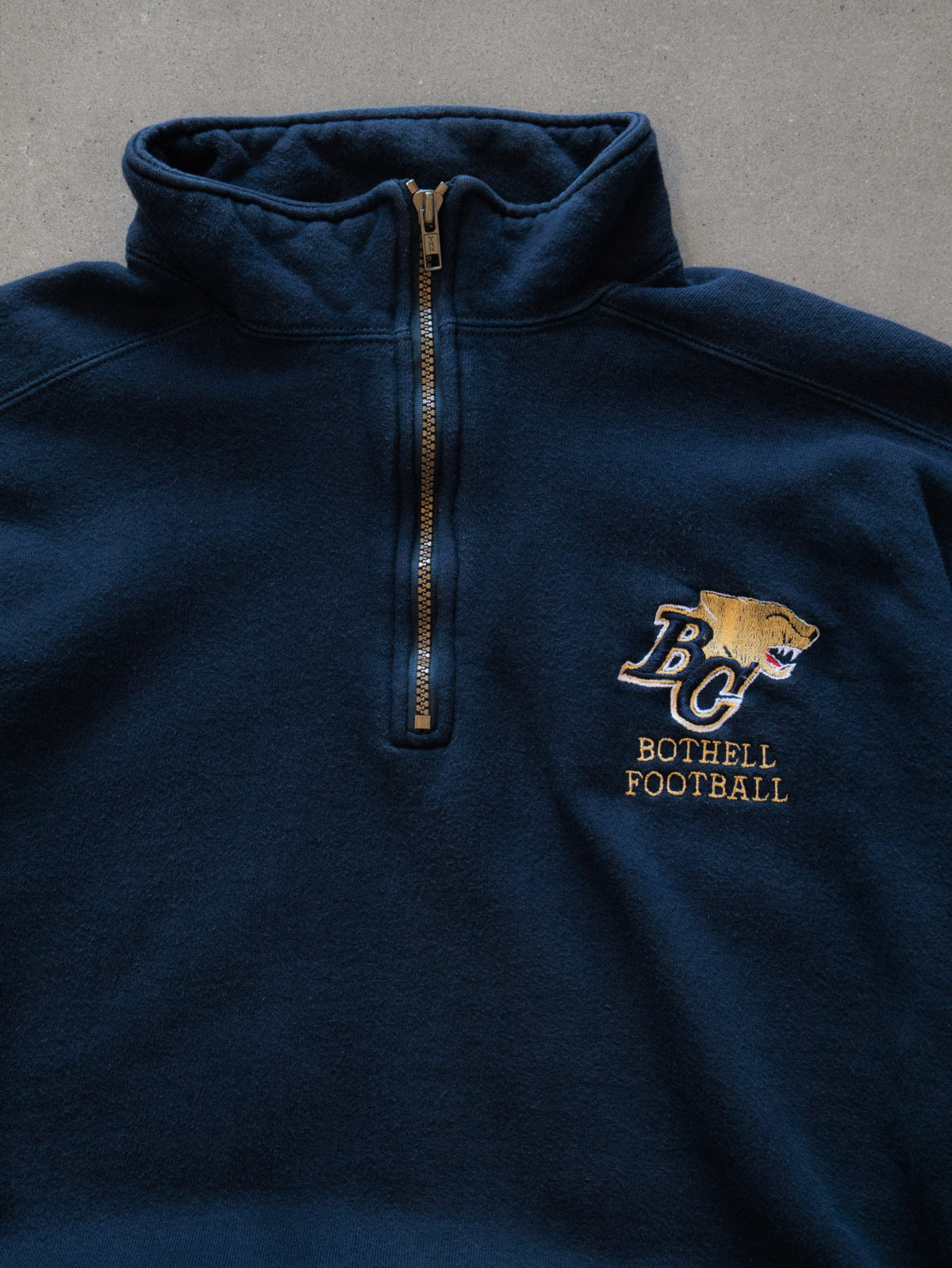 Vintage 90s Navy Russell Athletic Bothell Football Quarter Zip (2XL)