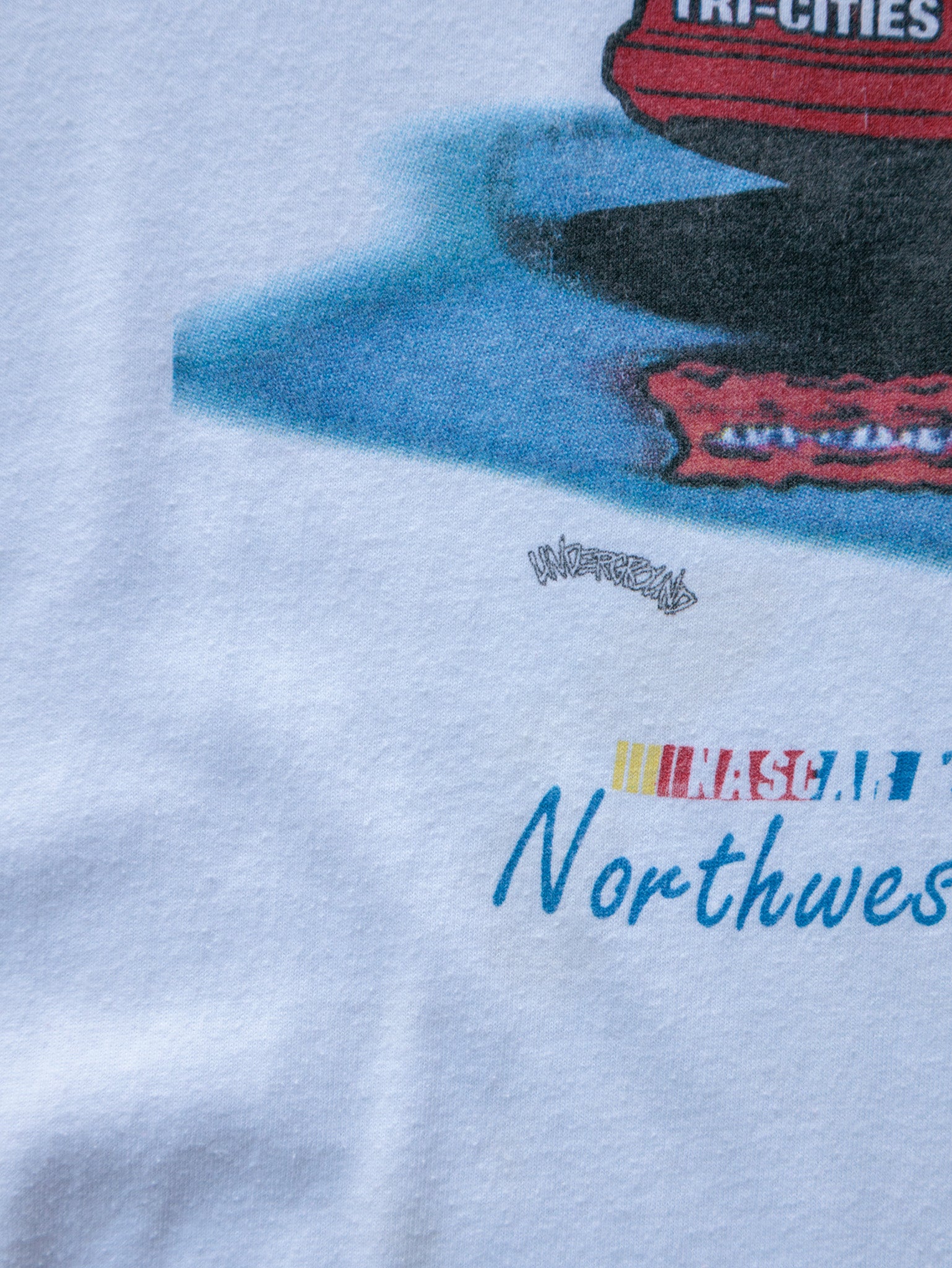 Vintage 1997 White NASCAR Northwest Tour Tee (2XL)