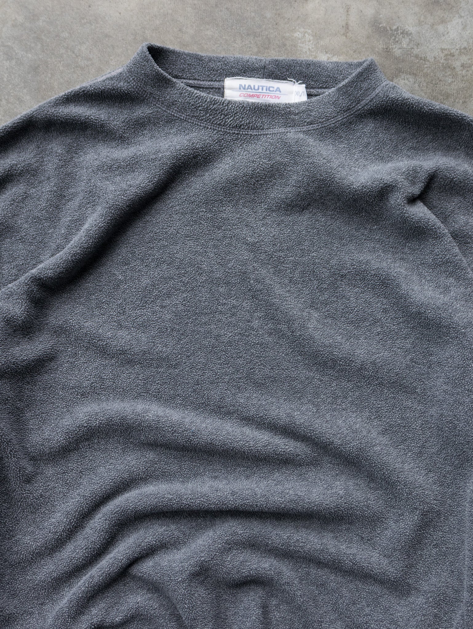 Vintage 90s Grey Nautica Competition Fleece Sweatshirt (XL)