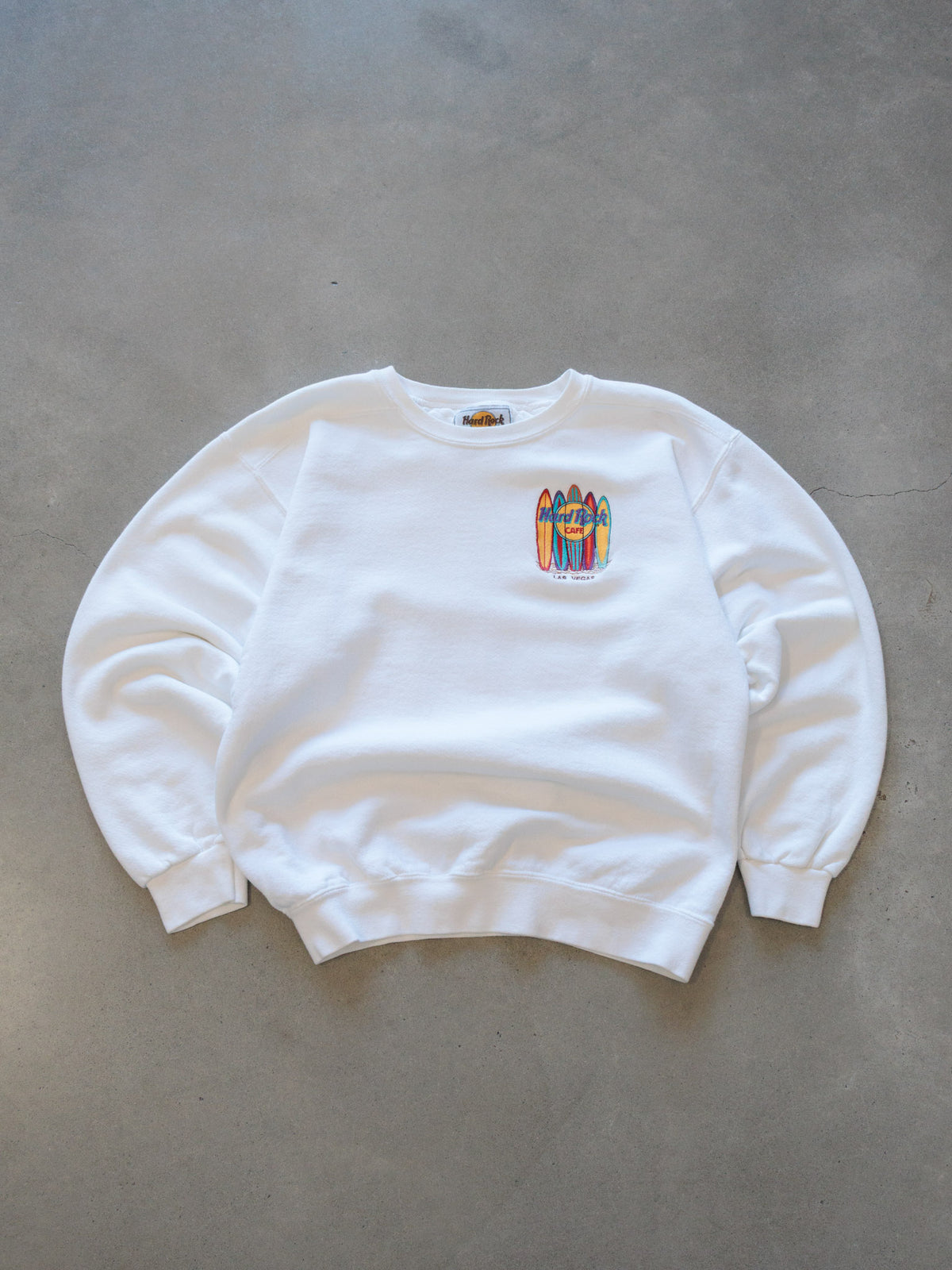 Vintage 90s White Hard Rock Cafe Las Vegas Sweatshirt (M)