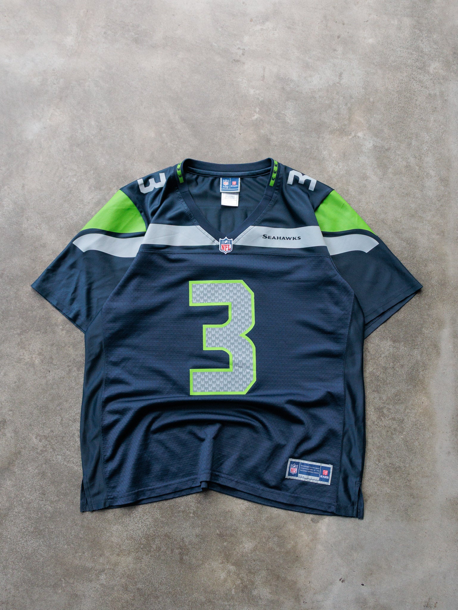 Blue Seattle Seahawks Russell Wilson NFL Jersey (XL)