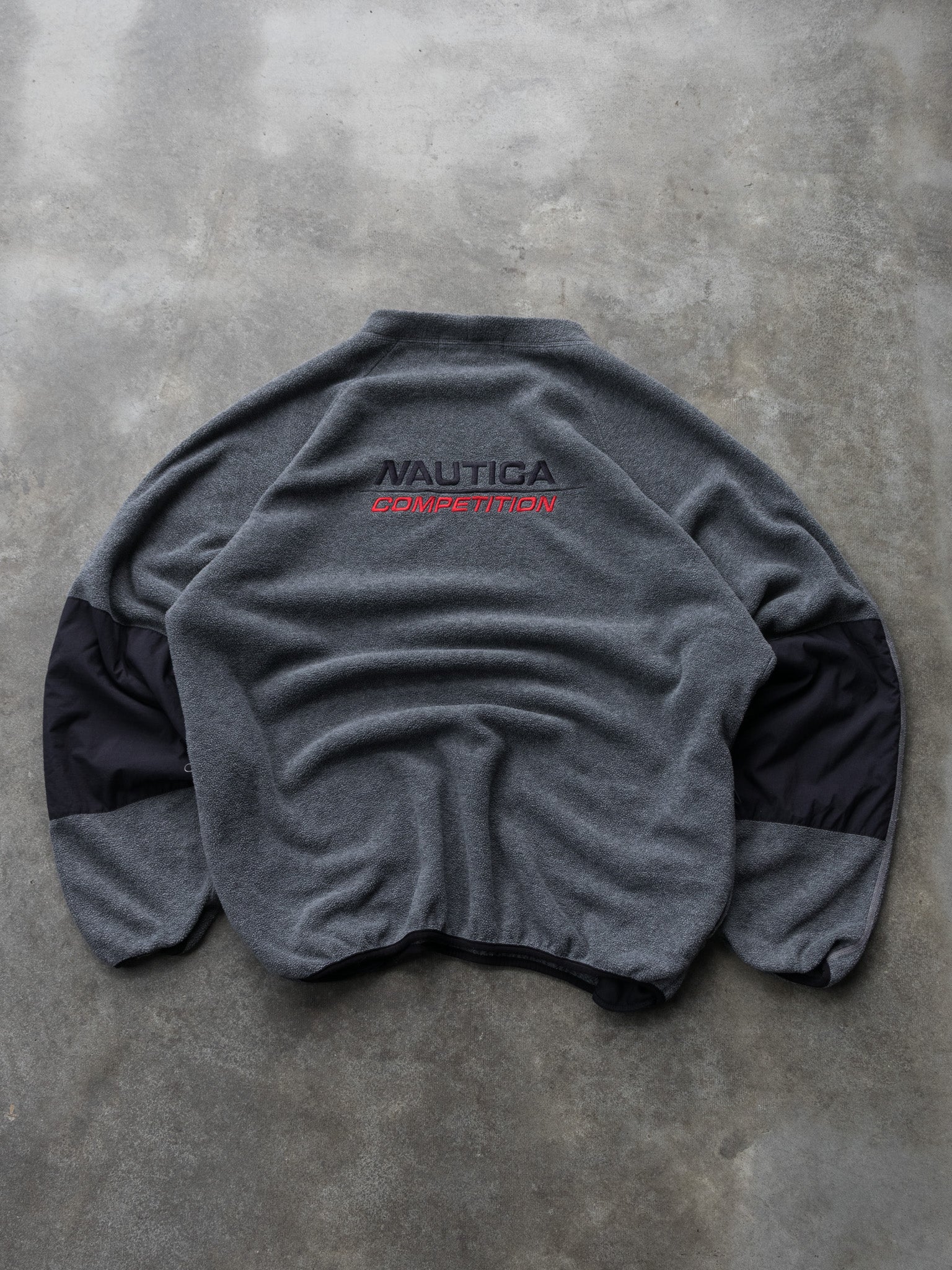 Vintage 90s Grey Nautica Competition Fleece Sweatshirt (XL)