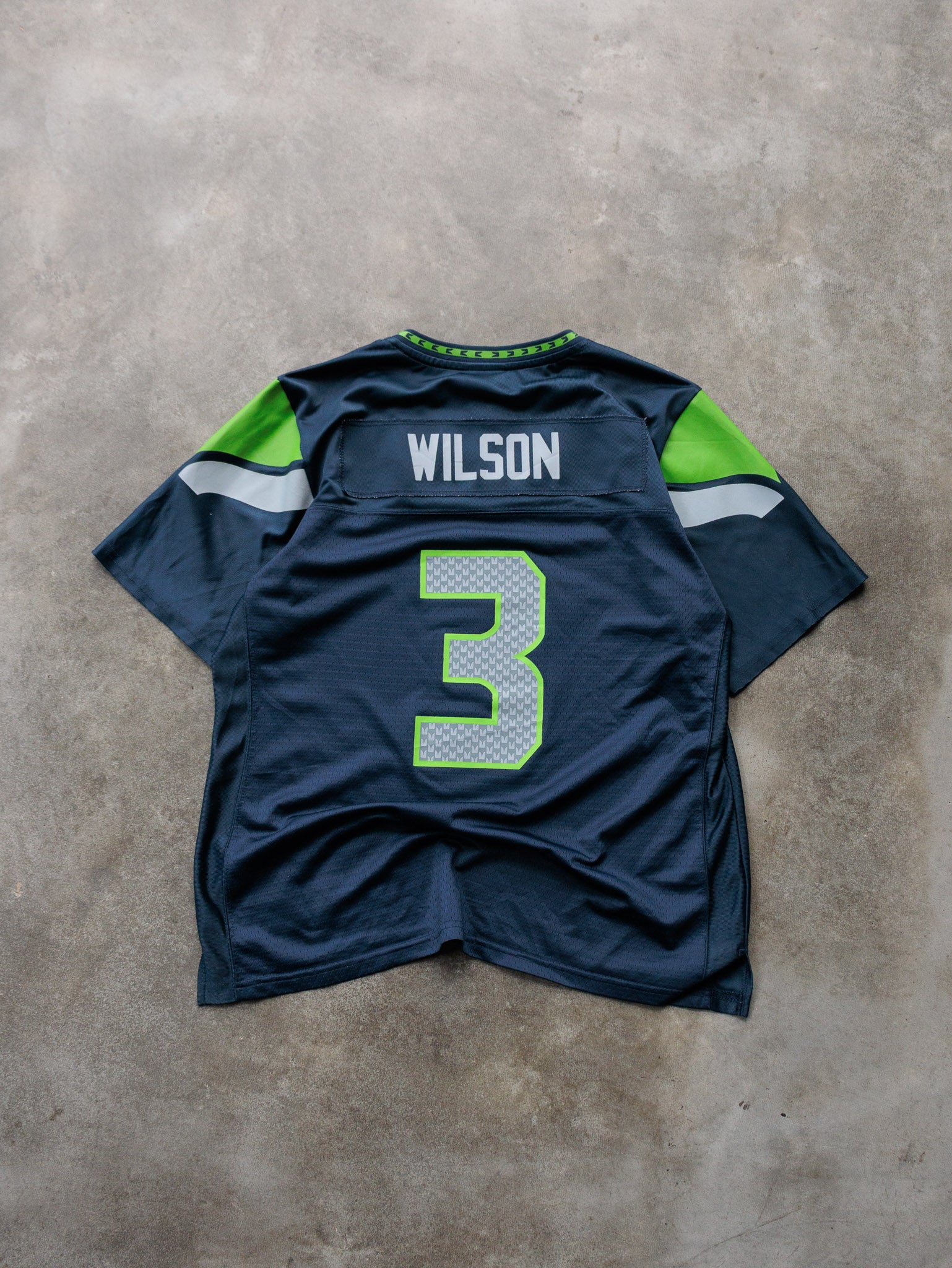 Blue Seattle Seahawks Russell Wilson NFL Jersey (XL)