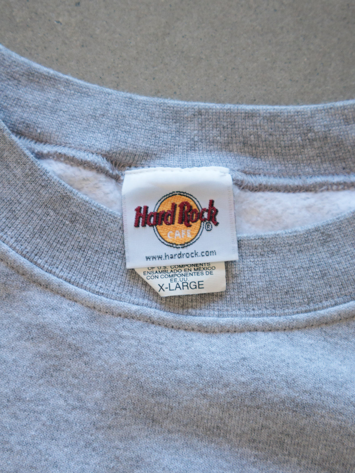 Vintage Grey Hard Rock Cafe Christmas Elf Sweatshirt (XL)