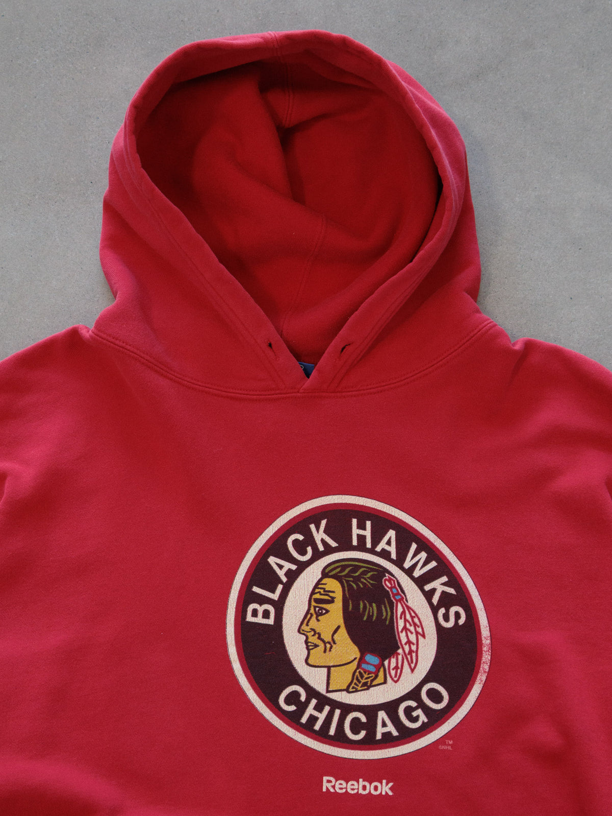 Vintage 2009 Red Reebok Chicago Blackhawks Winter Classic Hoodie (XL)