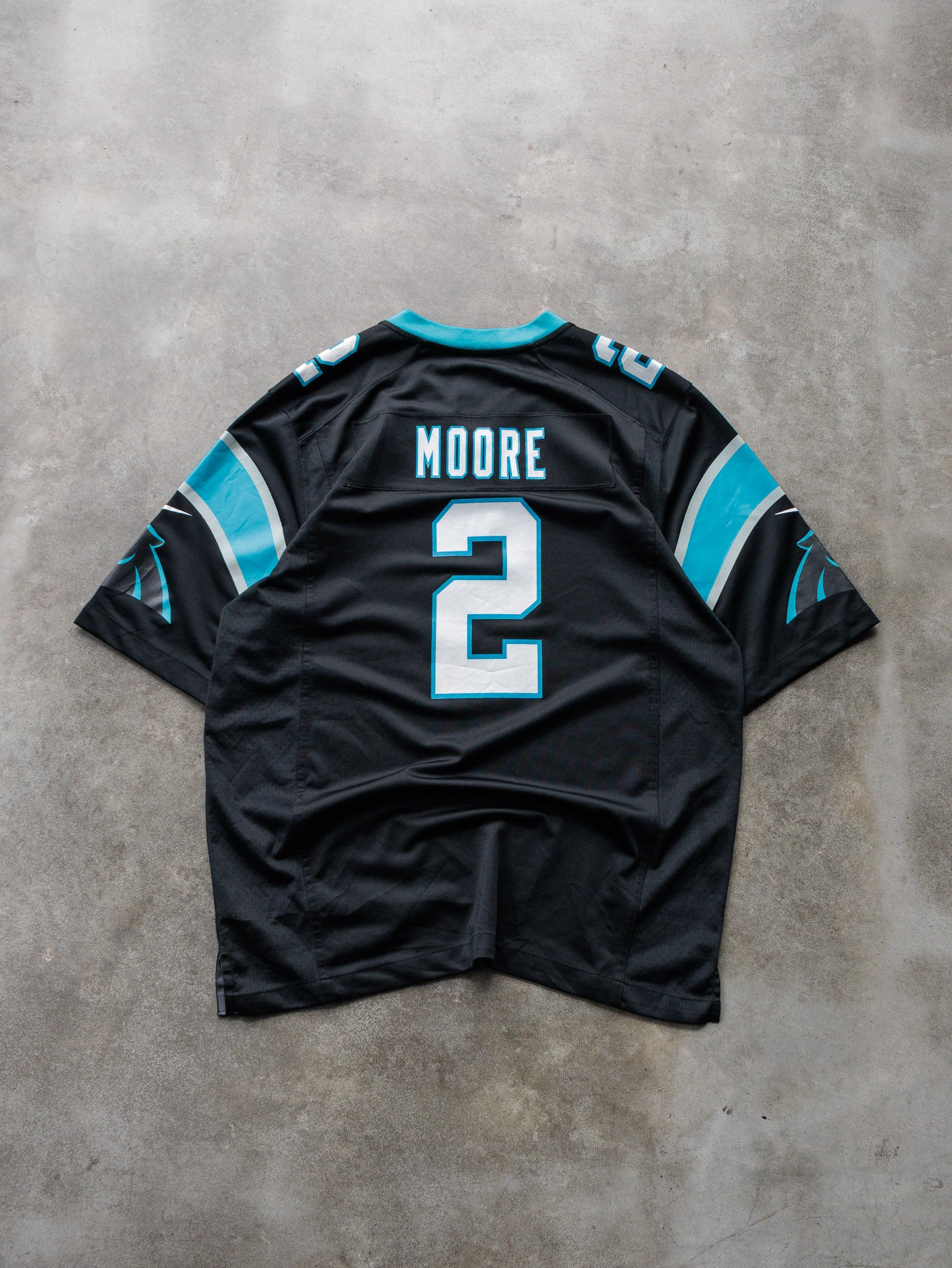 Black Nike Carolina Panthers DJ Moore NFL Jersey (L)