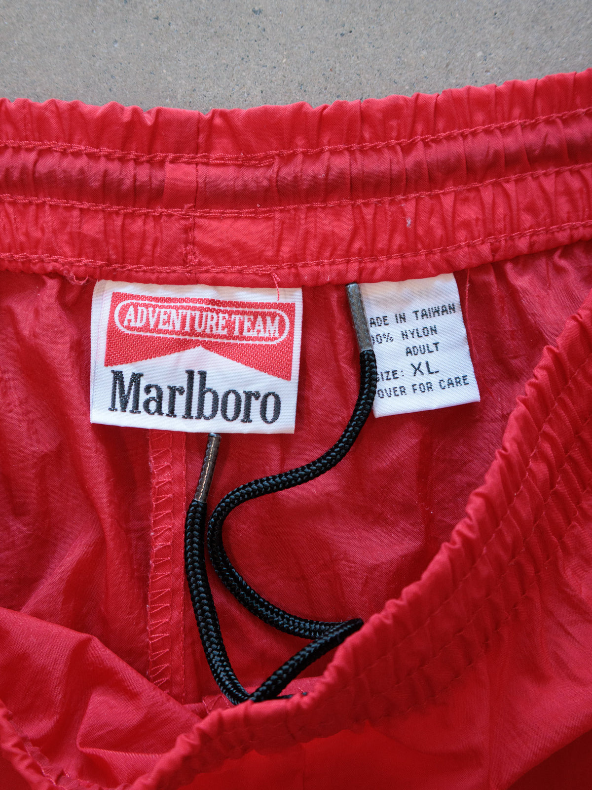 Vintage 90s Red Marlboro Adventure Team Track Pants (XL)