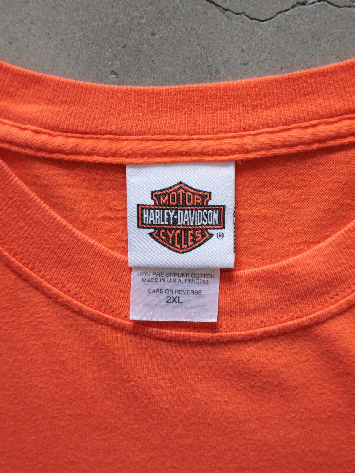 Vintage 2007 Orange Harley-Davidson Manheim Pennsylvania Tee (2XL)