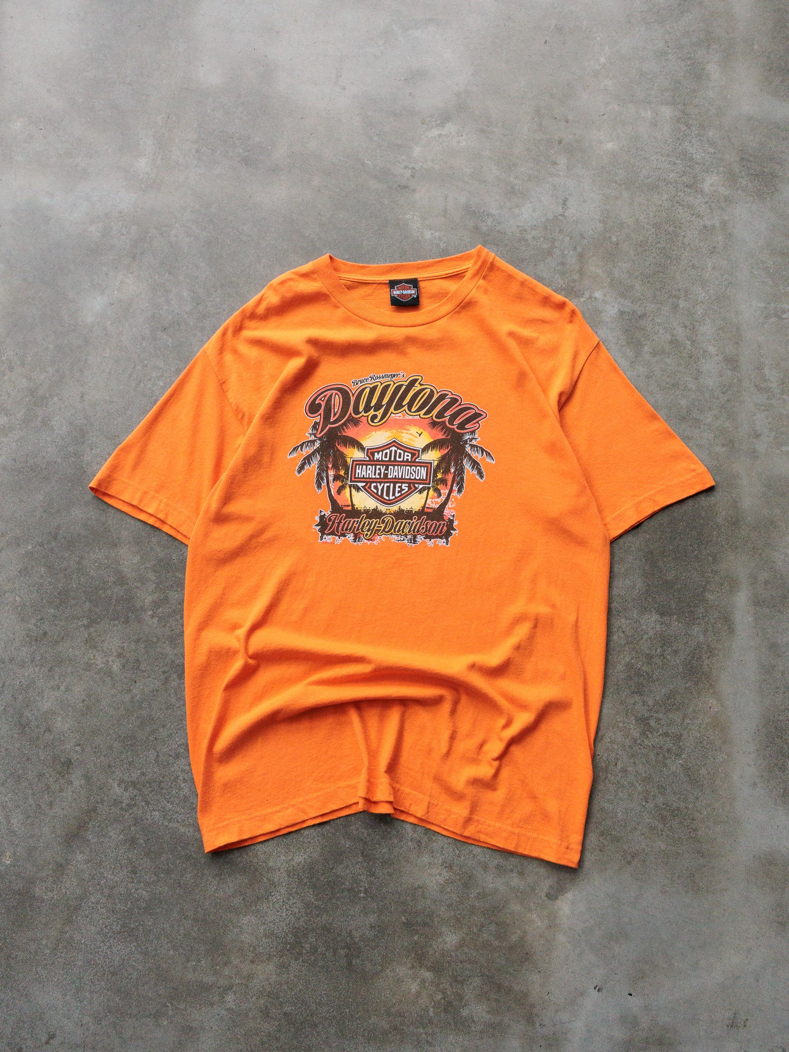 Orange Harley-Davidson Daytona Beach Florida Tee (L)