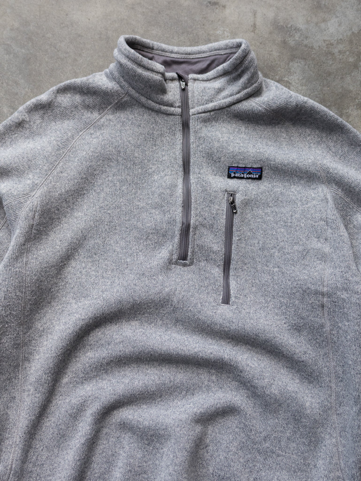 Vintage Grey Patagonia Better Sweater Quarter Zip Fleece Jacket (M)