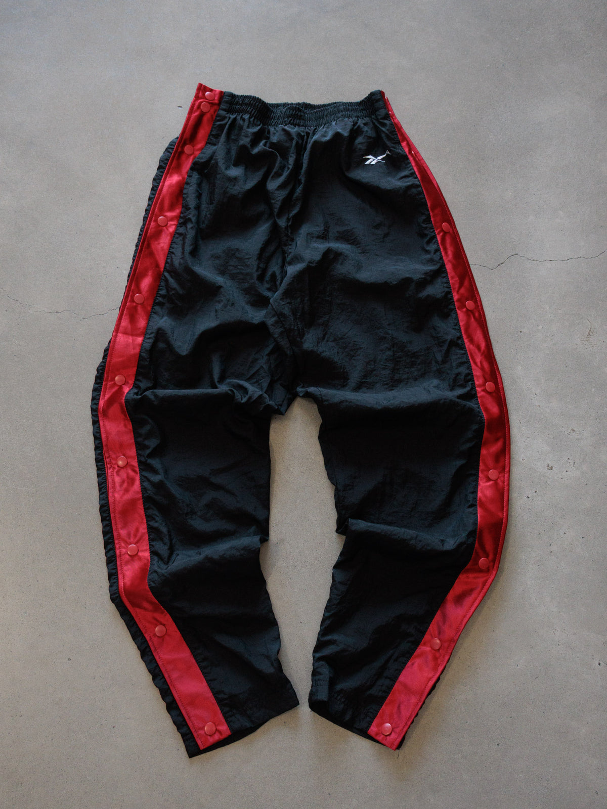 Vintage 90s Black Reebok Snap Track Pants (M)