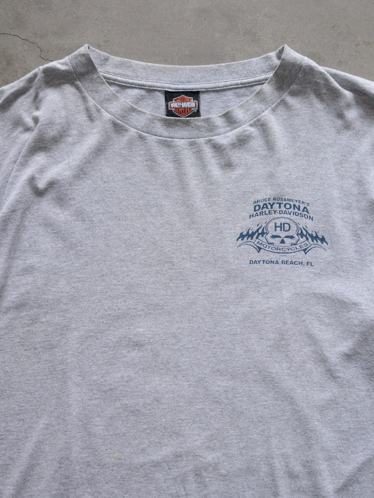 Vintage 00s Grey Harley-Davidson Daytona Beach Florida Tee (2XL)