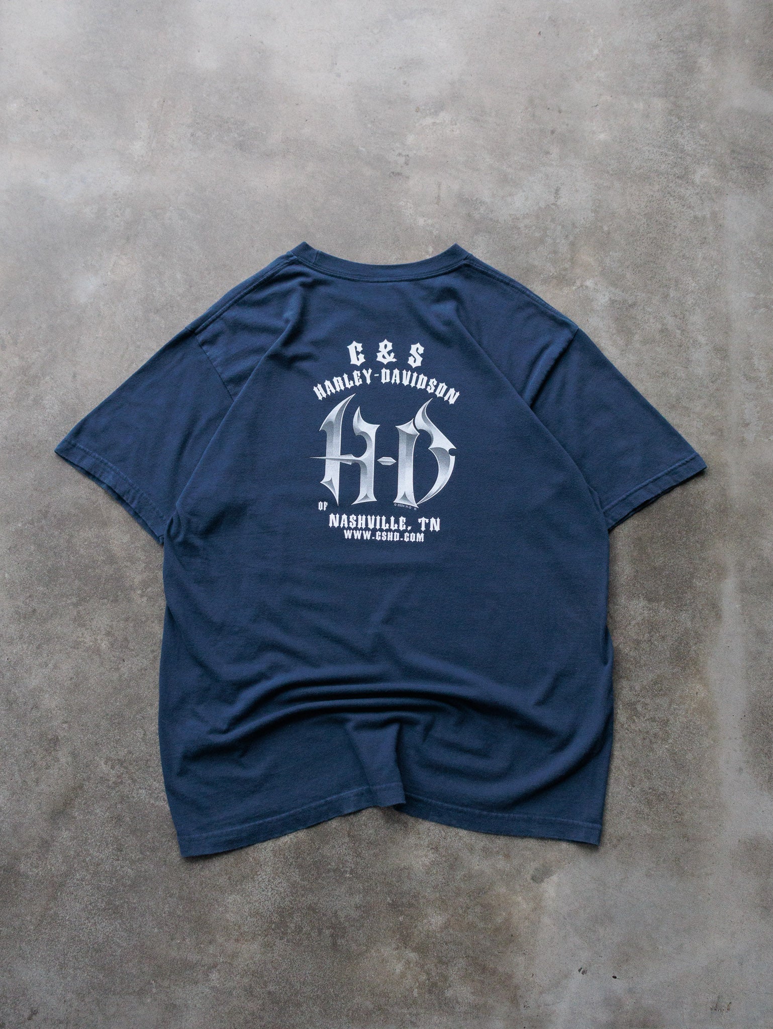 Vintage 2004 Navy Harley-Davidson Nashville Tennessee Tee (XL)