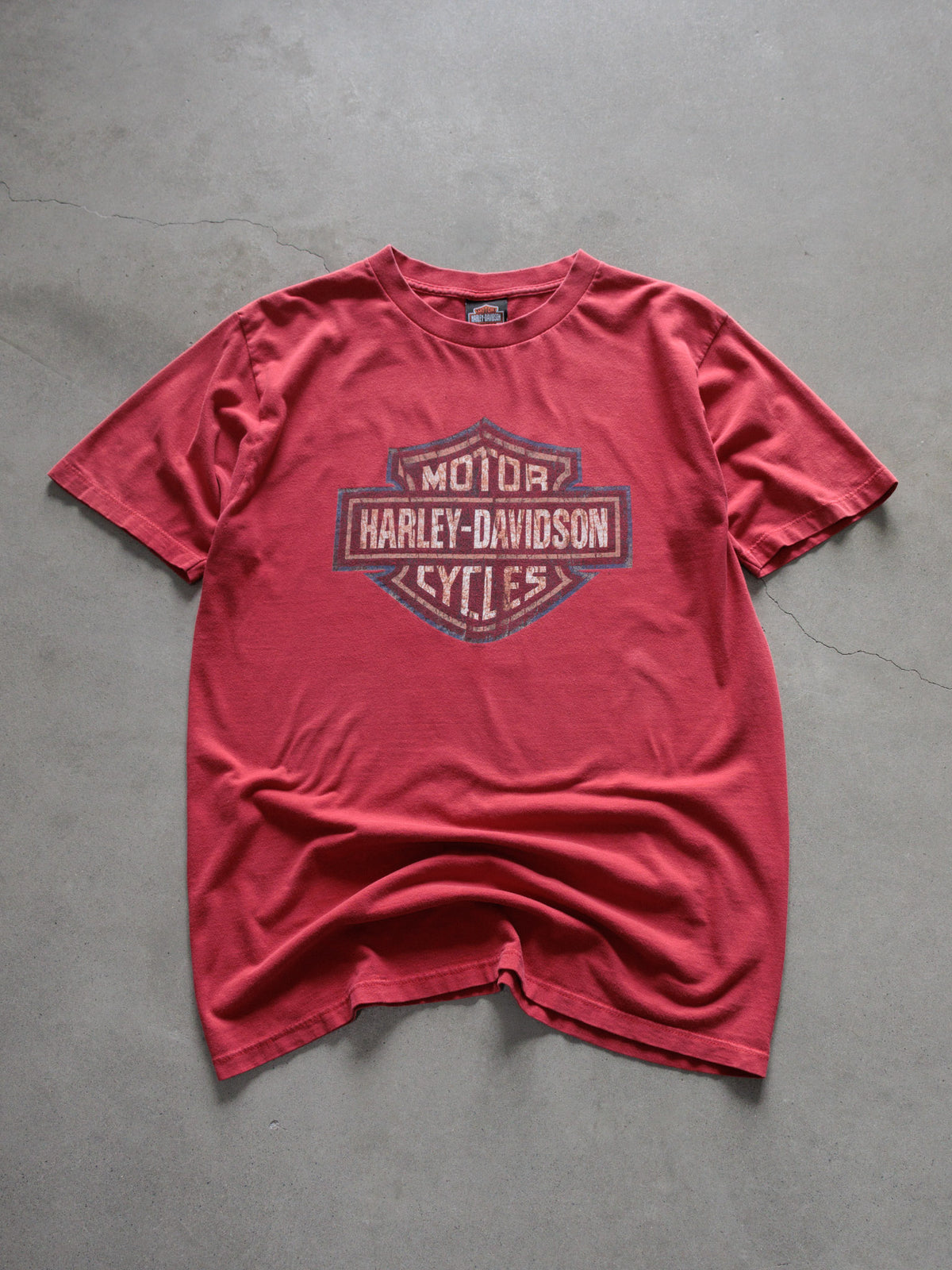 Vintage Red Harley-Davidson Olympia Washington Tee (L)