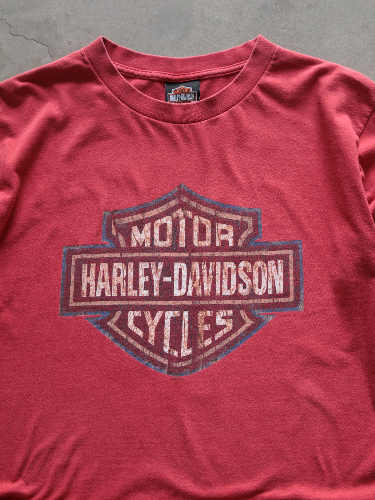 Vintage Red Harley-Davidson Olympia Washington Tee (L)