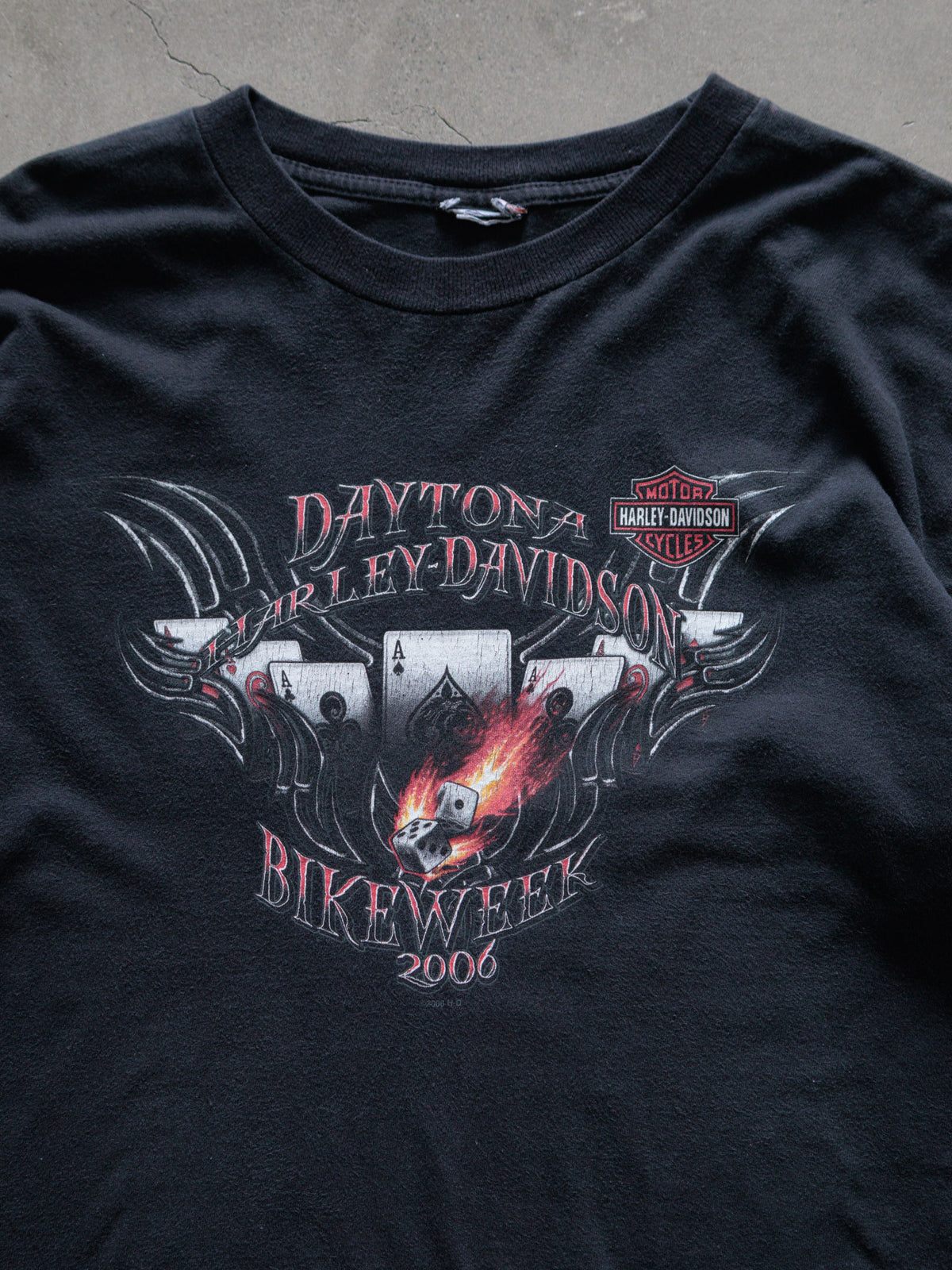 Vintage 2006 Black Harley-Davidson Daytona Beach Bike Week Long Sleeve Tee (-)